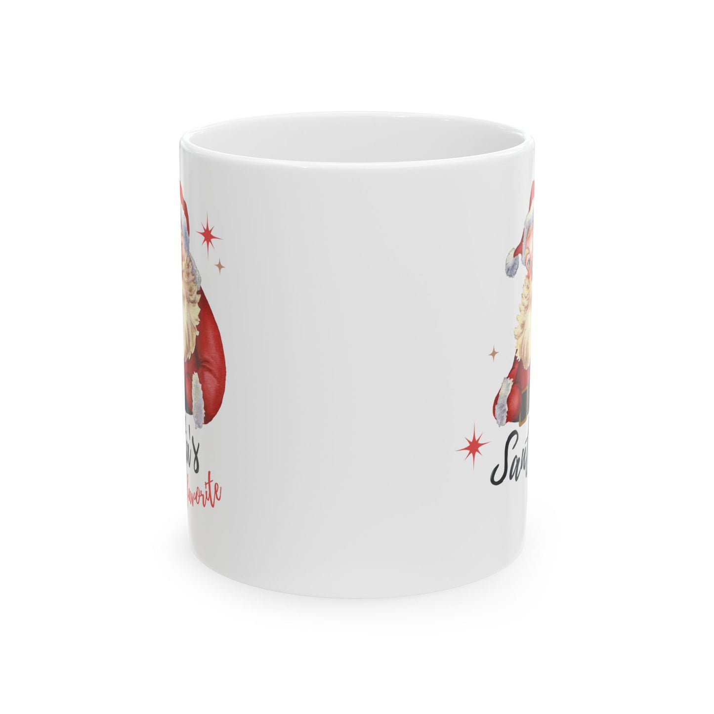 Santa's Favorite Ceramic Mug, Christmas Gift, Holiday Drinkware, Cute Coffee Cup, Festive Mug, Seasonal Kitchen Decor