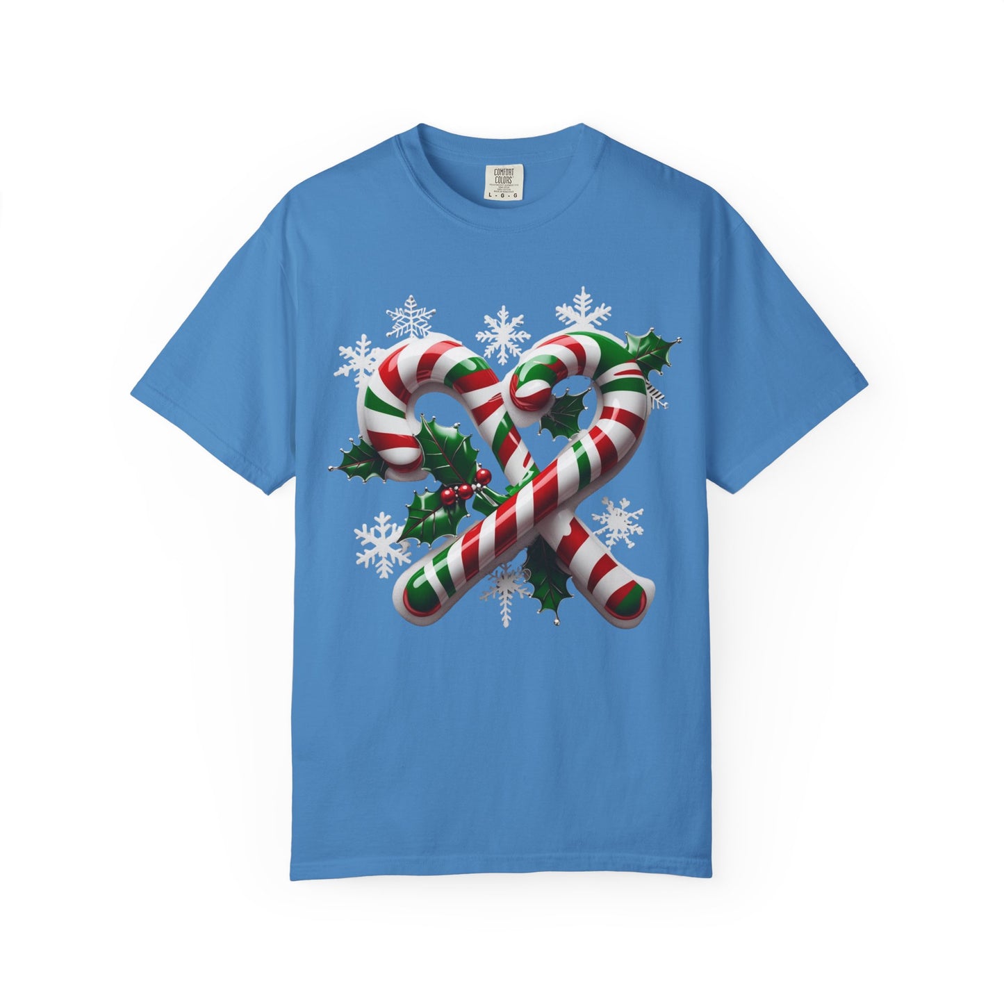 Candy cane Christmas t-shirt-Unisex Garment-Dyed T-shirt