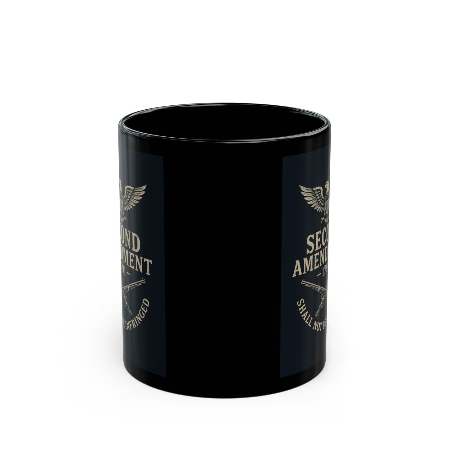 Second Amendment Black Mug - 11oz & 15oz, Rights Advocate Gift, Gun Lover's Coffee Cup, Patriotic Home Decor, American Freedom Mug