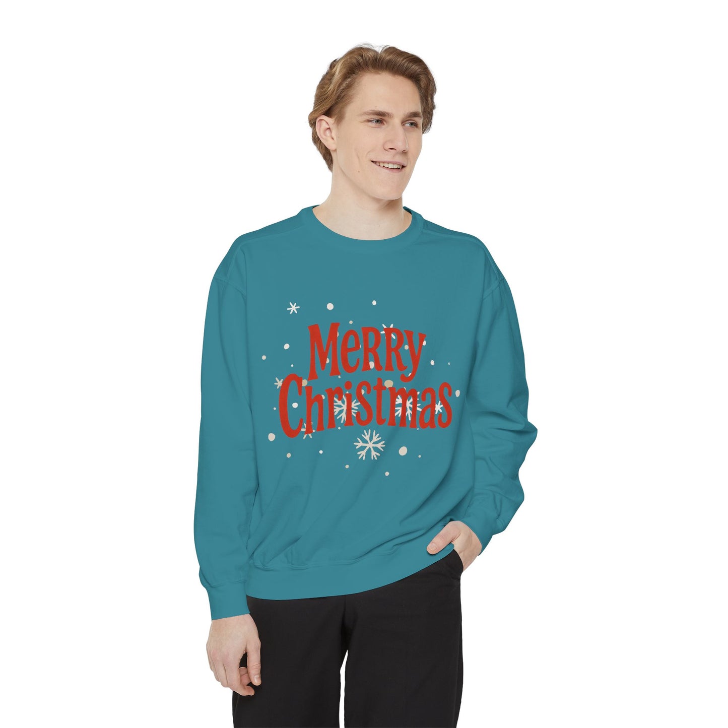 Merry Christmas Unisex Garment-Dyed Sweatshirt