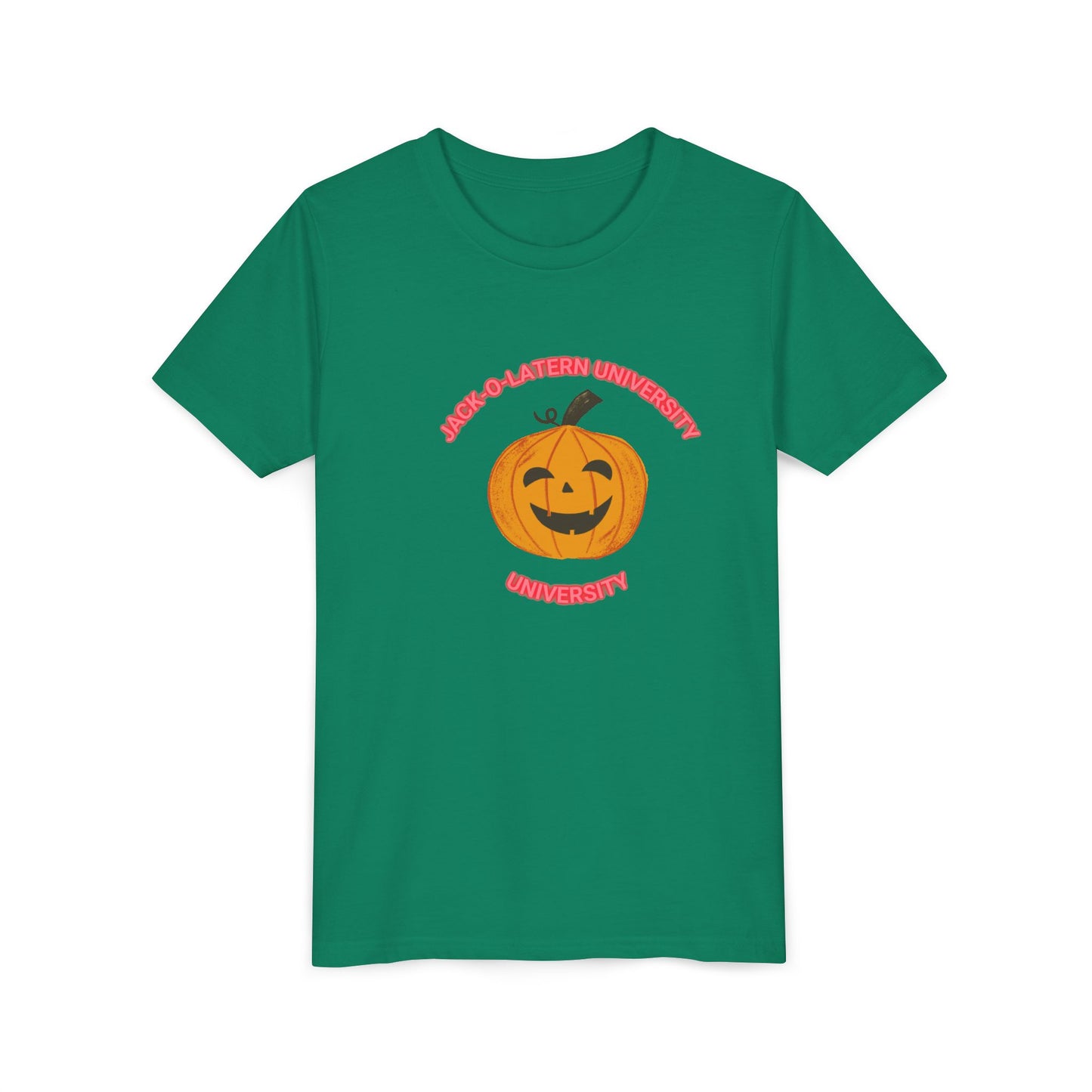 Youth Pumpkin Tee, Halloween Shirt, Jack-o'-Lantern Tee, Fall Apparel, Kids Halloween Costume
