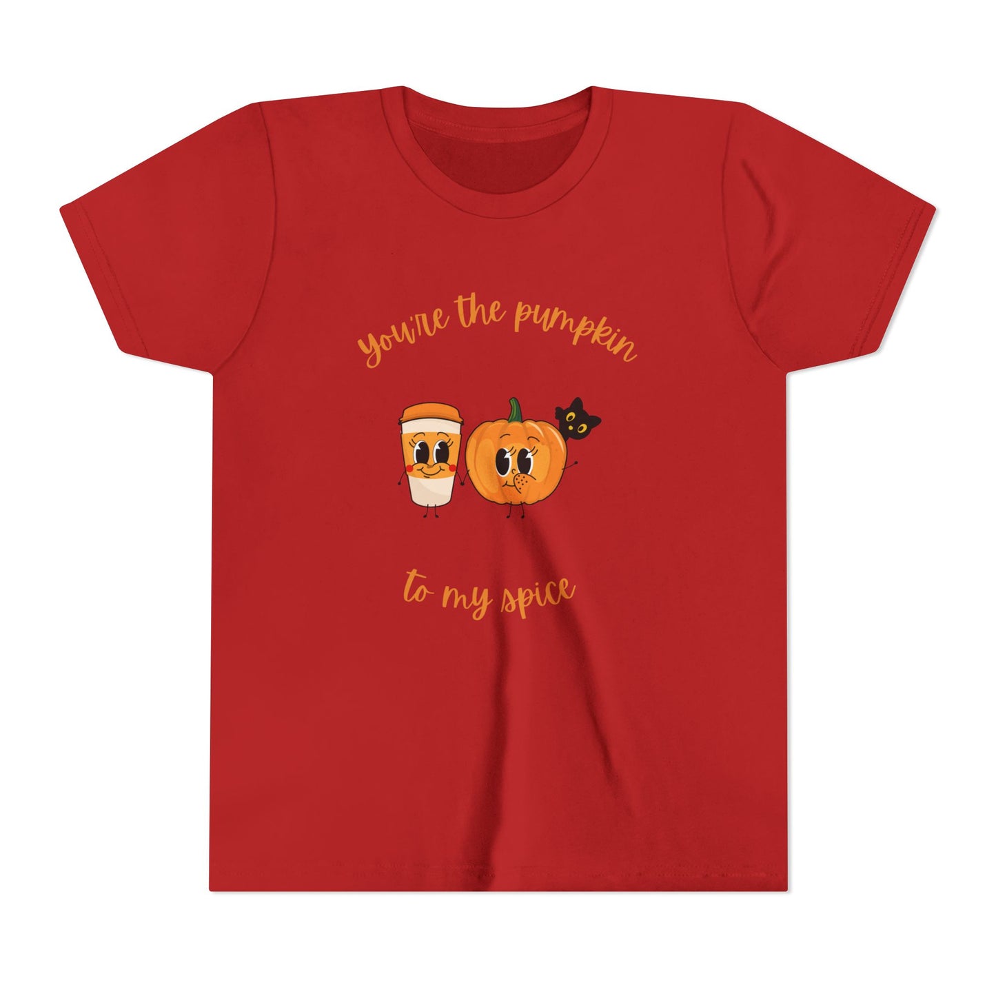 Cute Pumpkin Spice Youth Tee, Halloween T-Shirt