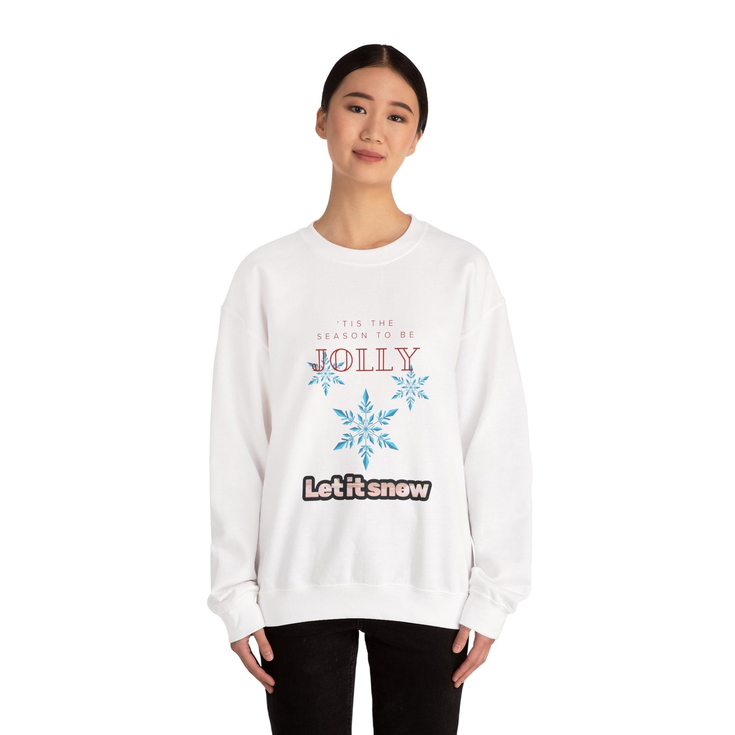 Festive 'Let It Snow' Crewneck Sweatshirt - Cozy Holiday Apparel