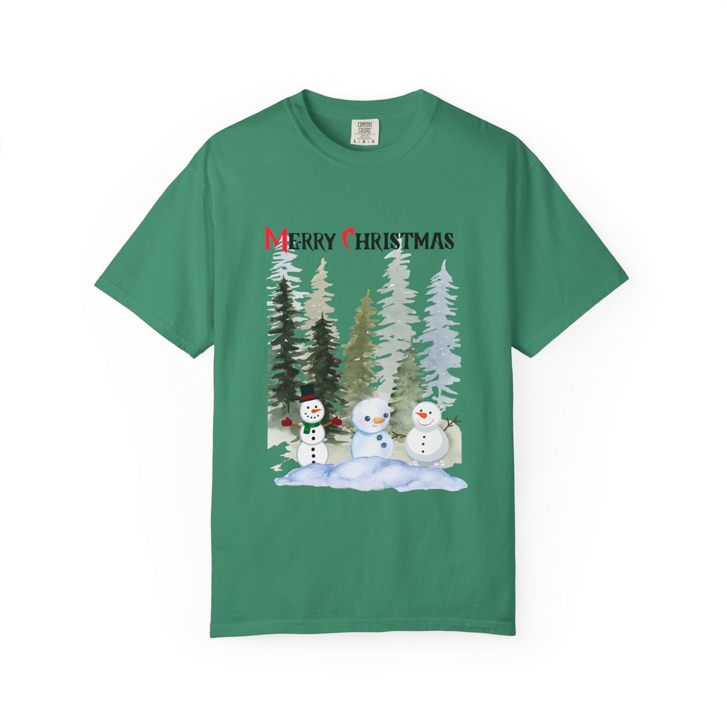Playful snowmen Unisex Garment-Dyed T-shirt to celebrate the Christmas season