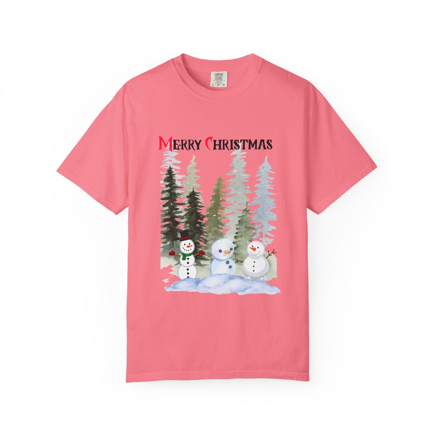 Playful snowmen Unisex Garment-Dyed T-shirt to celebrate the Christmas season