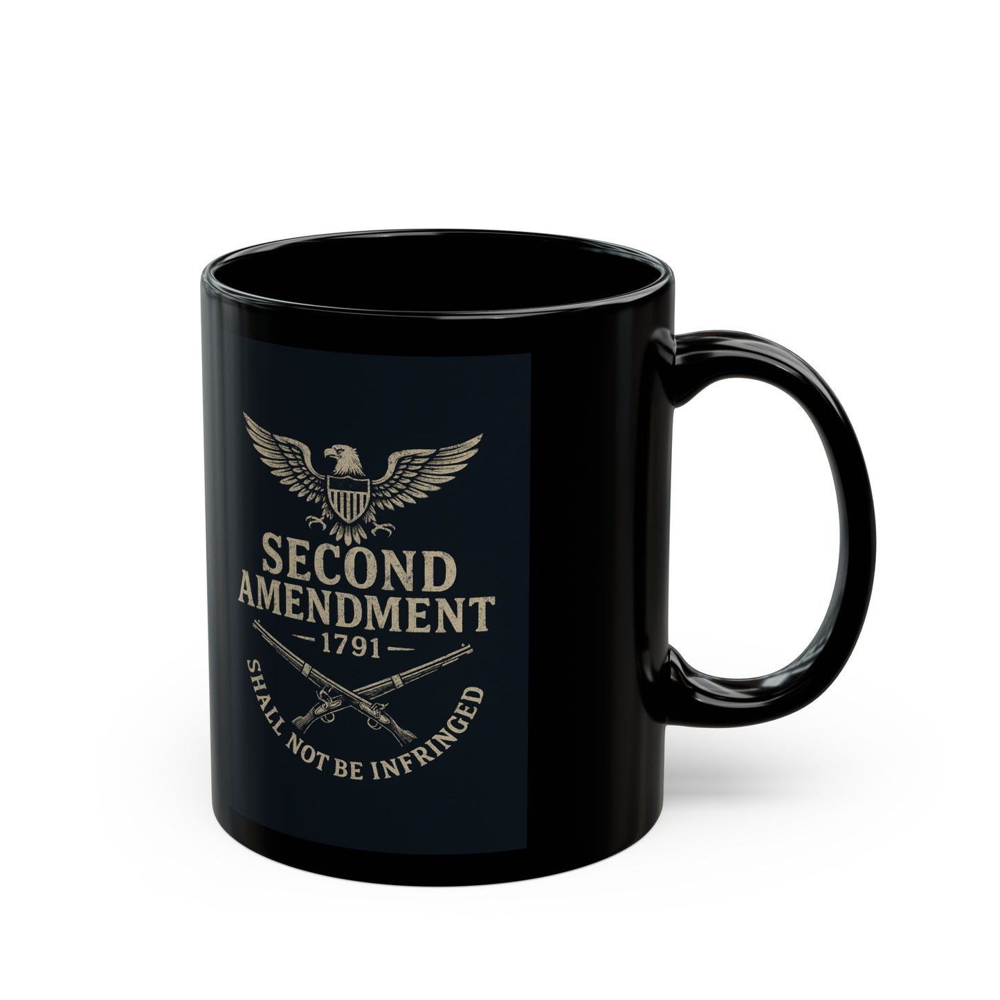 Second Amendment Black Coffee Mug - 11oz & 15oz, Gun Rights Gift, Political Supporter Cup, Patriotic Drinkware, Freedom Lover's Mug