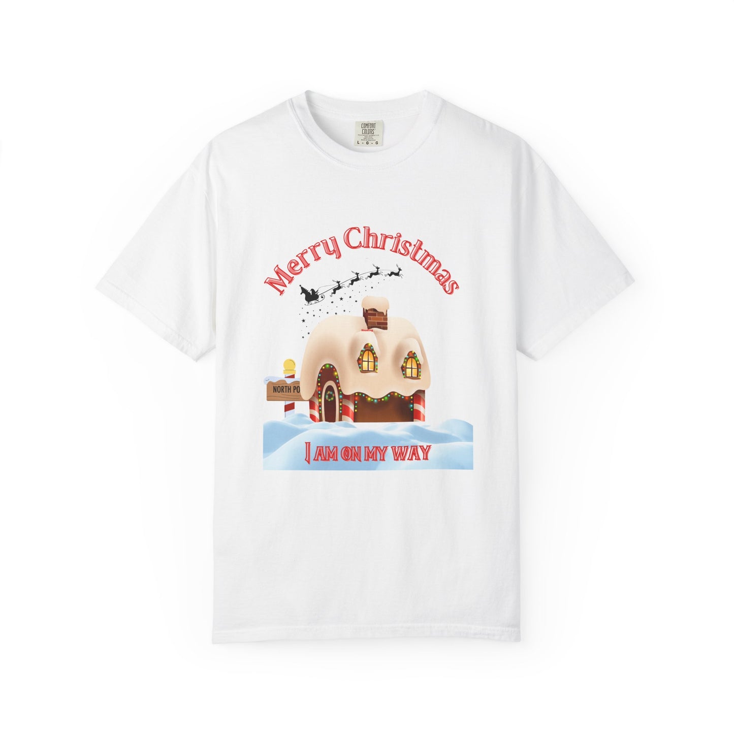 Merry Christmas Garment-Dyed T-Shirt | Unisex Holiday Tee, Christmas Gift, Cozy Casual Wear, Festive Apparel
