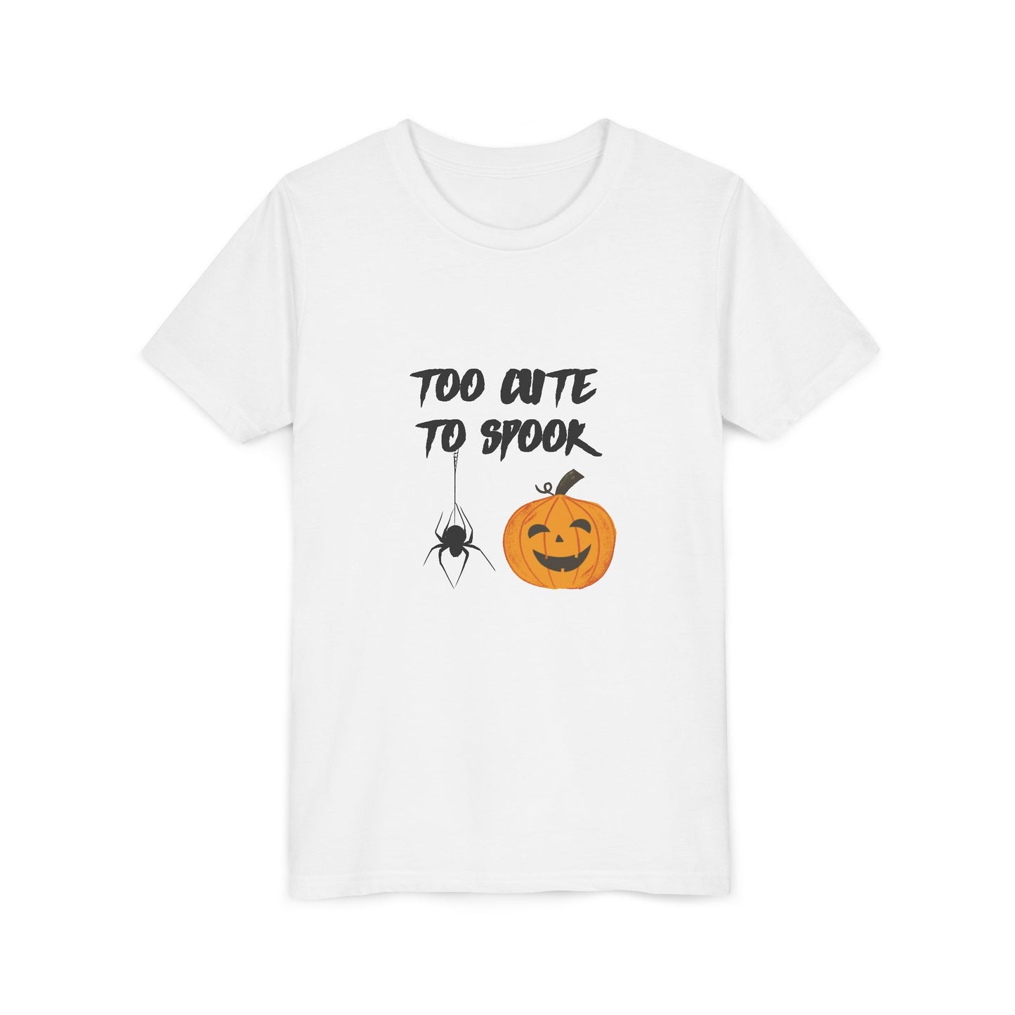 Too Cute to Spook Youth Tee, Halloween Kids Shirt, Adorable Trick or Treat Tee