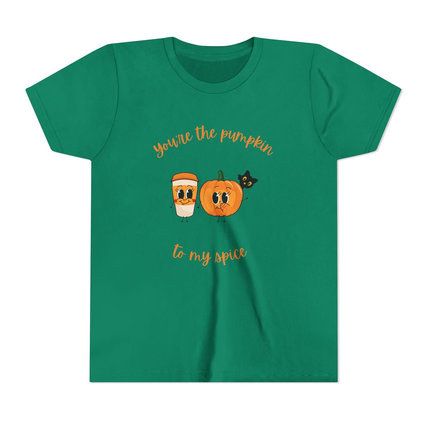 Cute Pumpkin Spice Youth Tee, Halloween T-Shirt