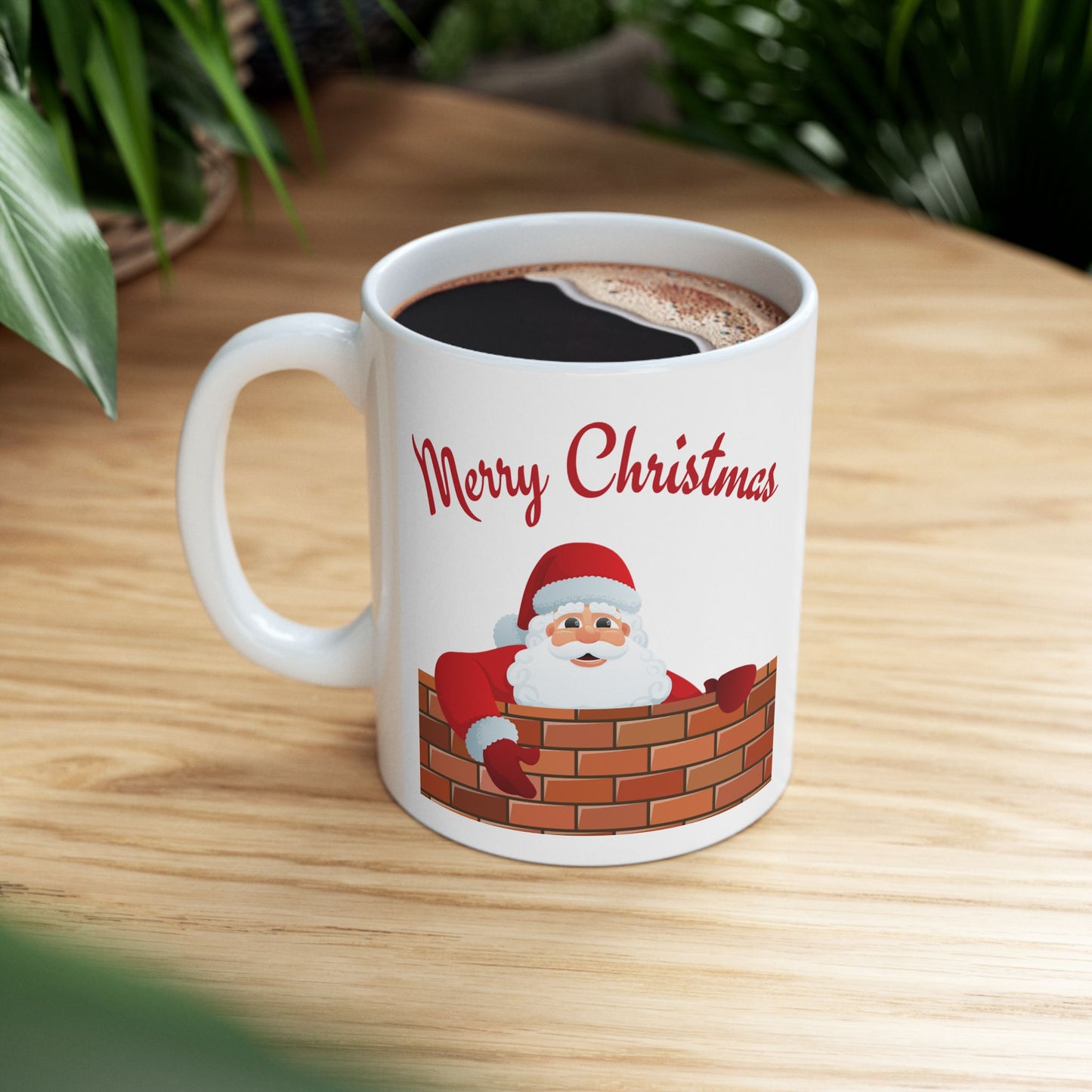 Santa Claus Christmas Mug - Festive Holiday Coffee Cup, Xmas Gift