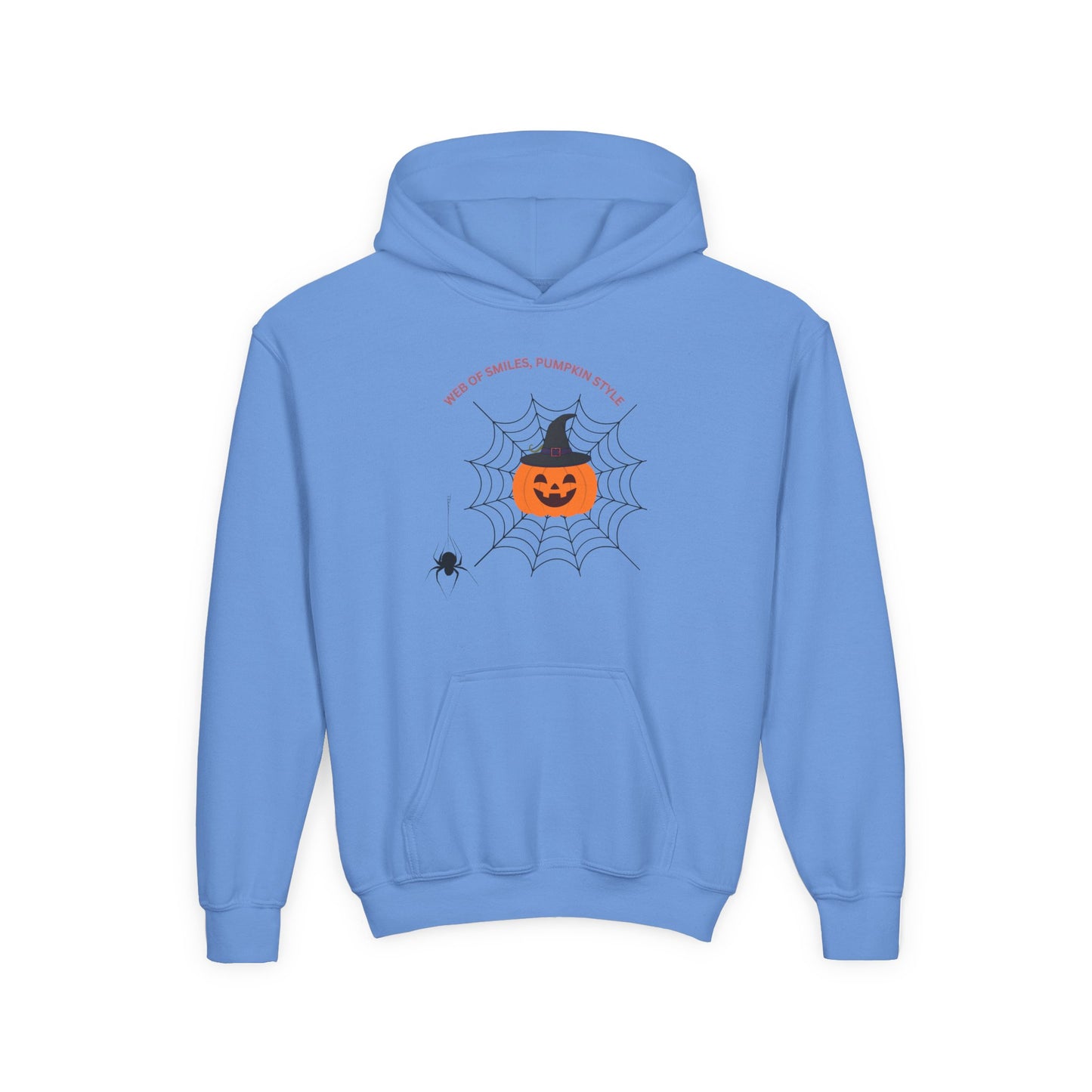 Youth Halloween Pumpkin Hoodie, Fun Fall Apparel, Kid's Cozy Sweatshirt for Halloween, Pumpkin Spice Theme, Spooky Season Must-Have