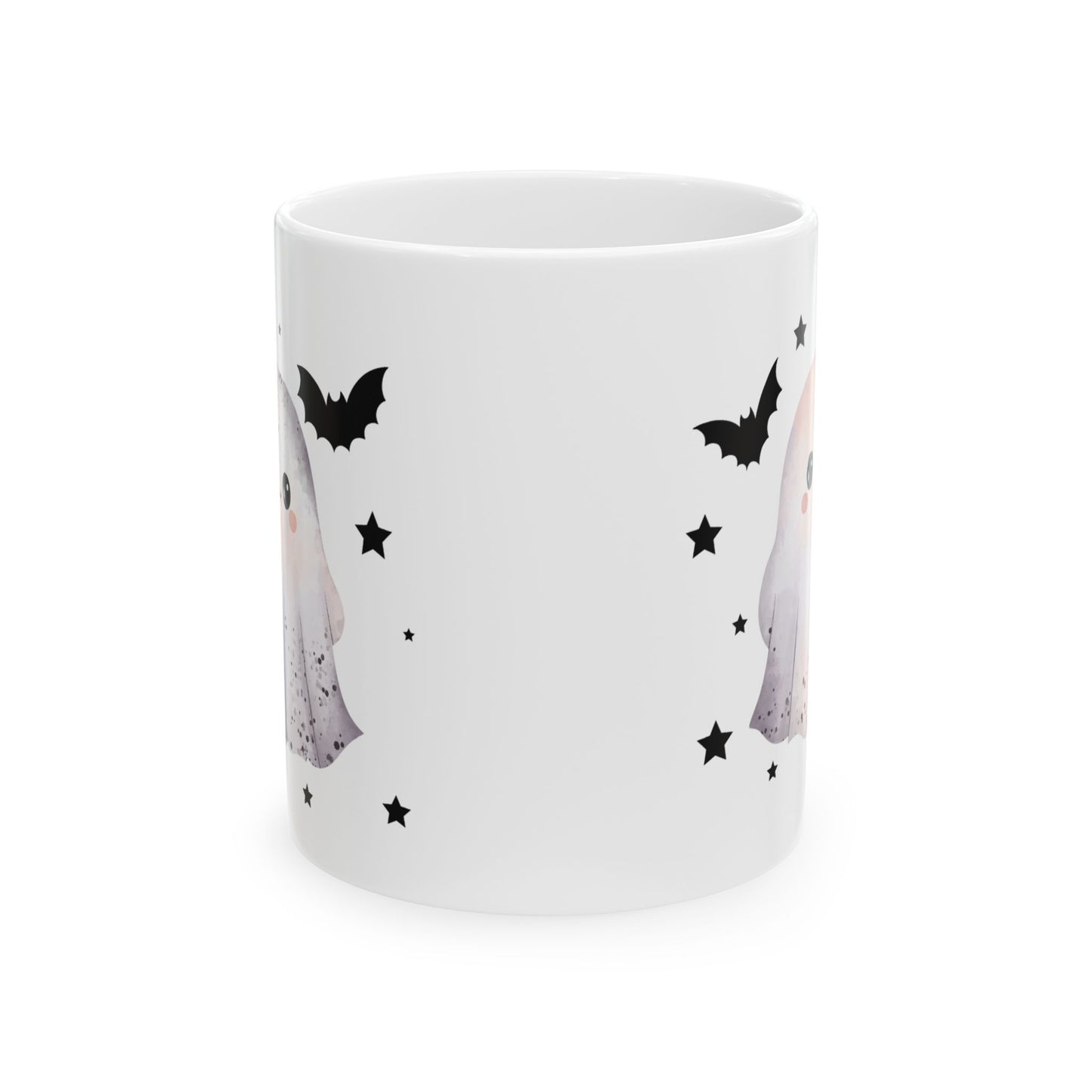 Spooky Halloween Ceramic Mug, Ghost Design, 11oz 15oz
