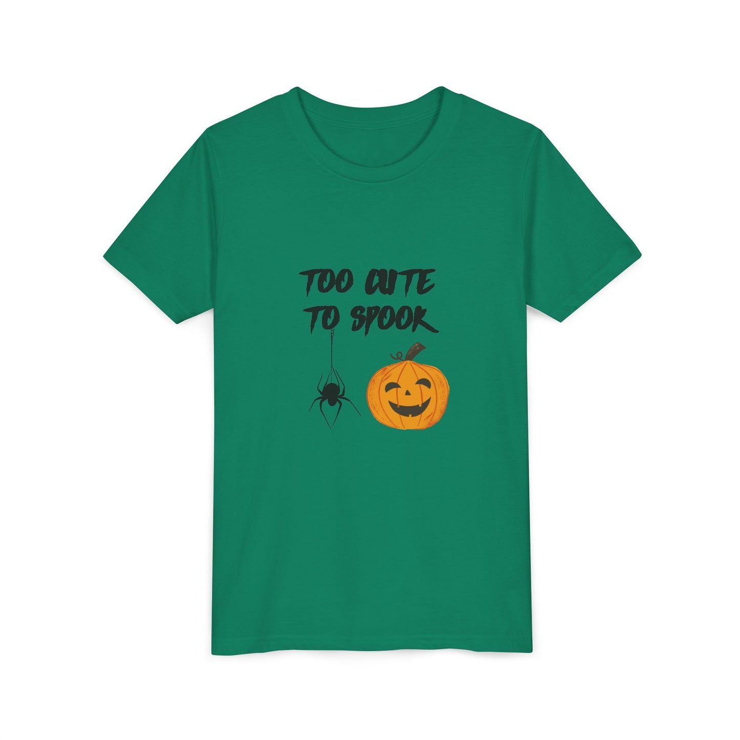 Too Cute to Spook Youth Tee, Halloween Kids Shirt, Adorable Trick or Treat Tee