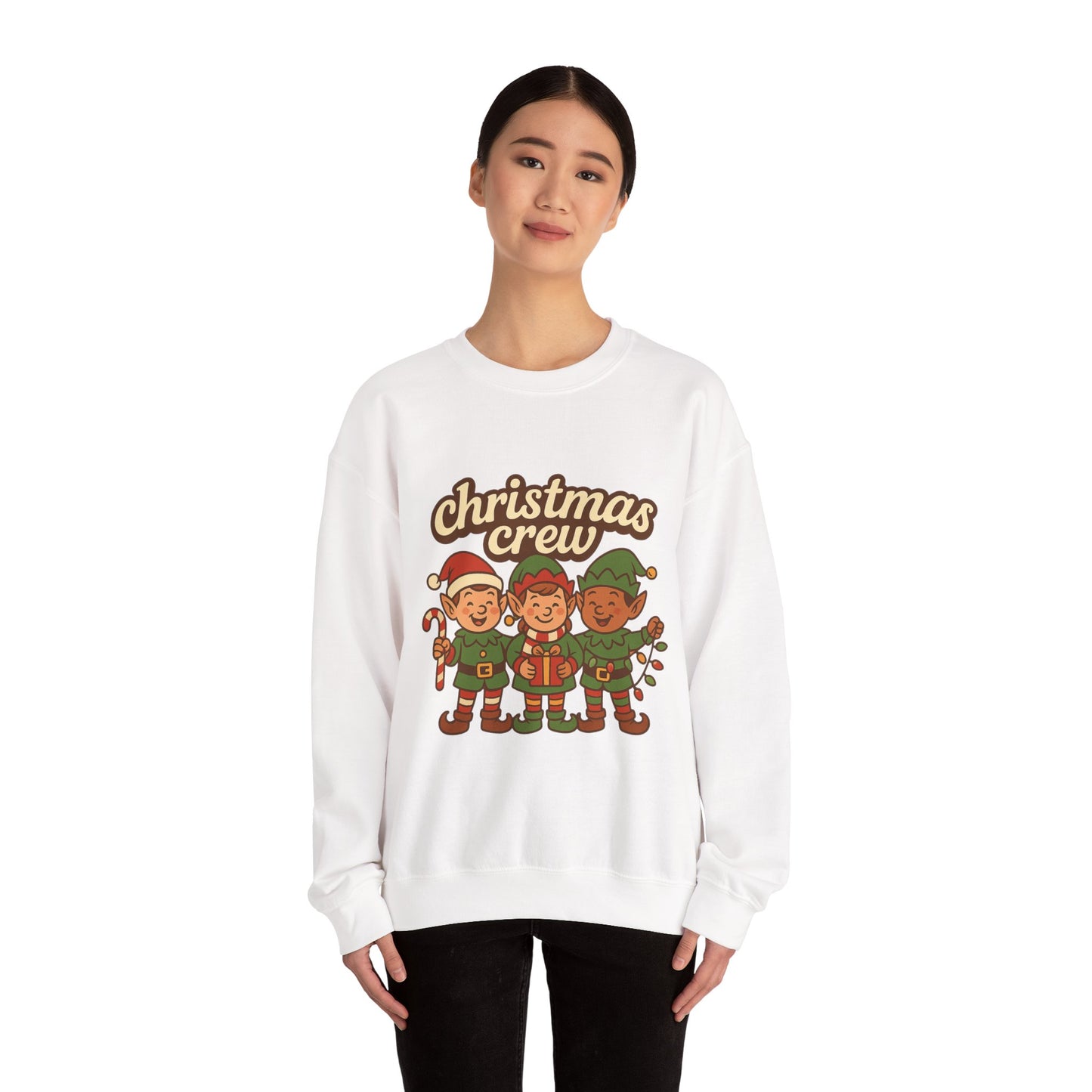 The crew of Christmas elves Unisex Heavy Blend™ Crewneck Sweatshirt