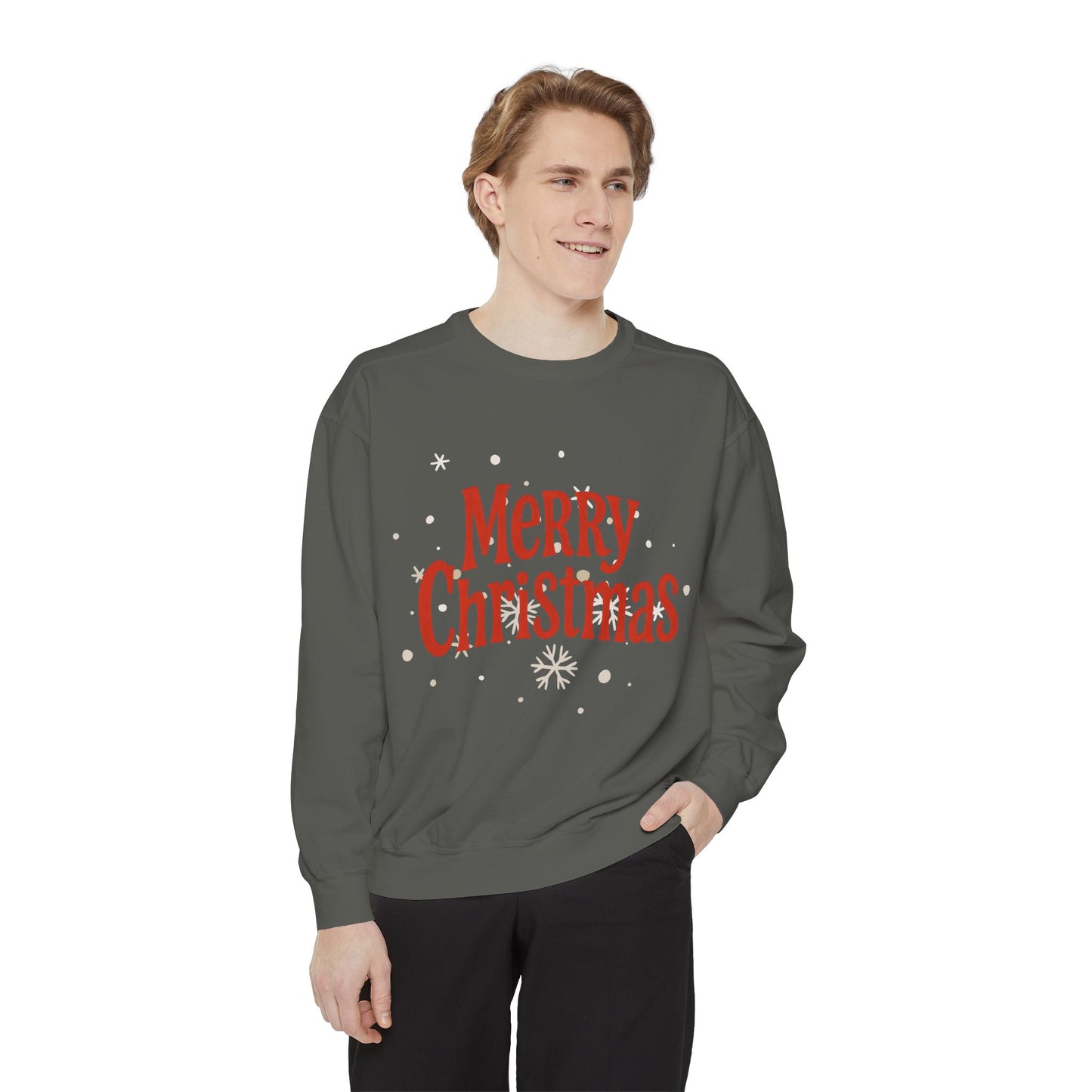 Merry Christmas Unisex Garment-Dyed Sweatshirt