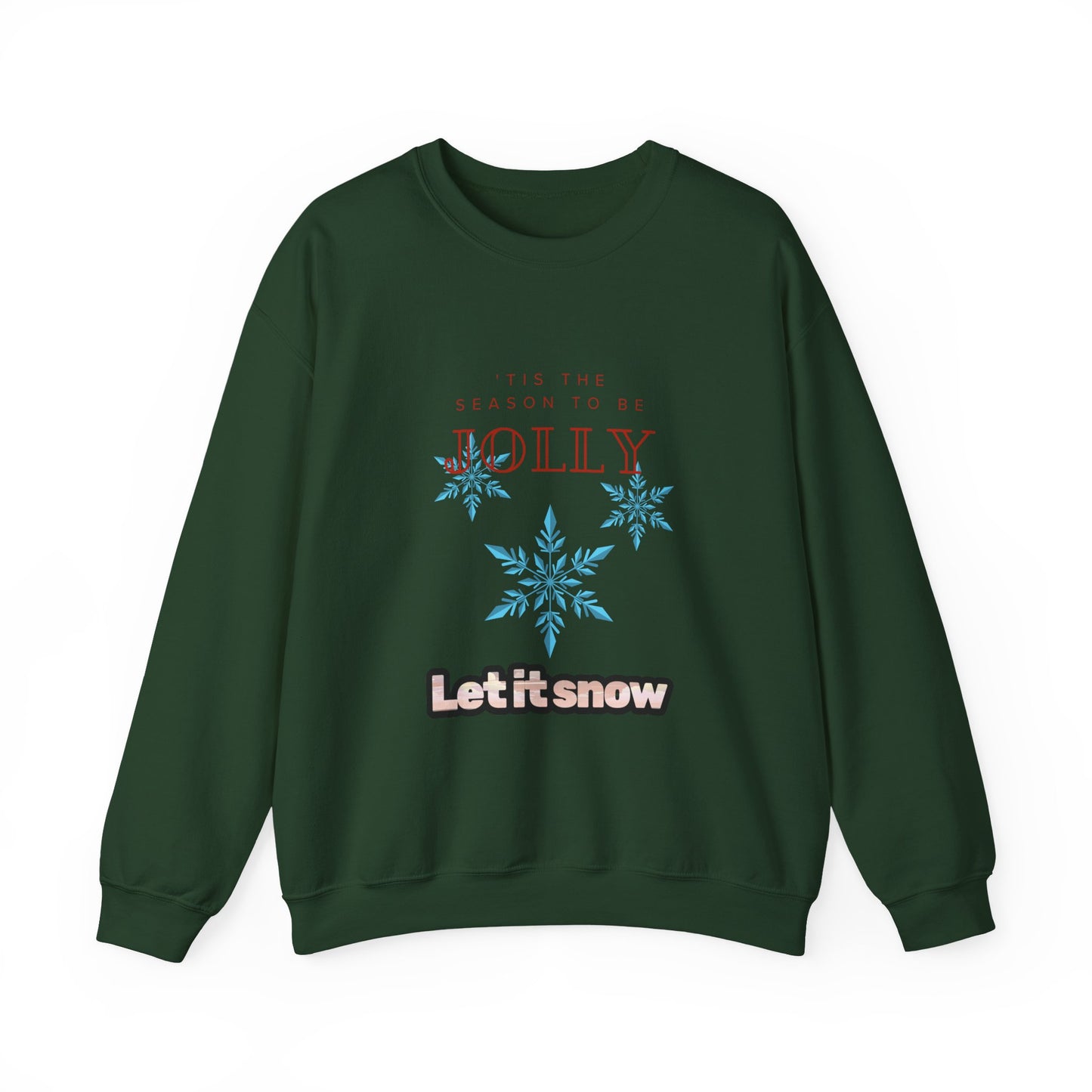 Festive 'Let It Snow' Crewneck Sweatshirt - Cozy Holiday Apparel
