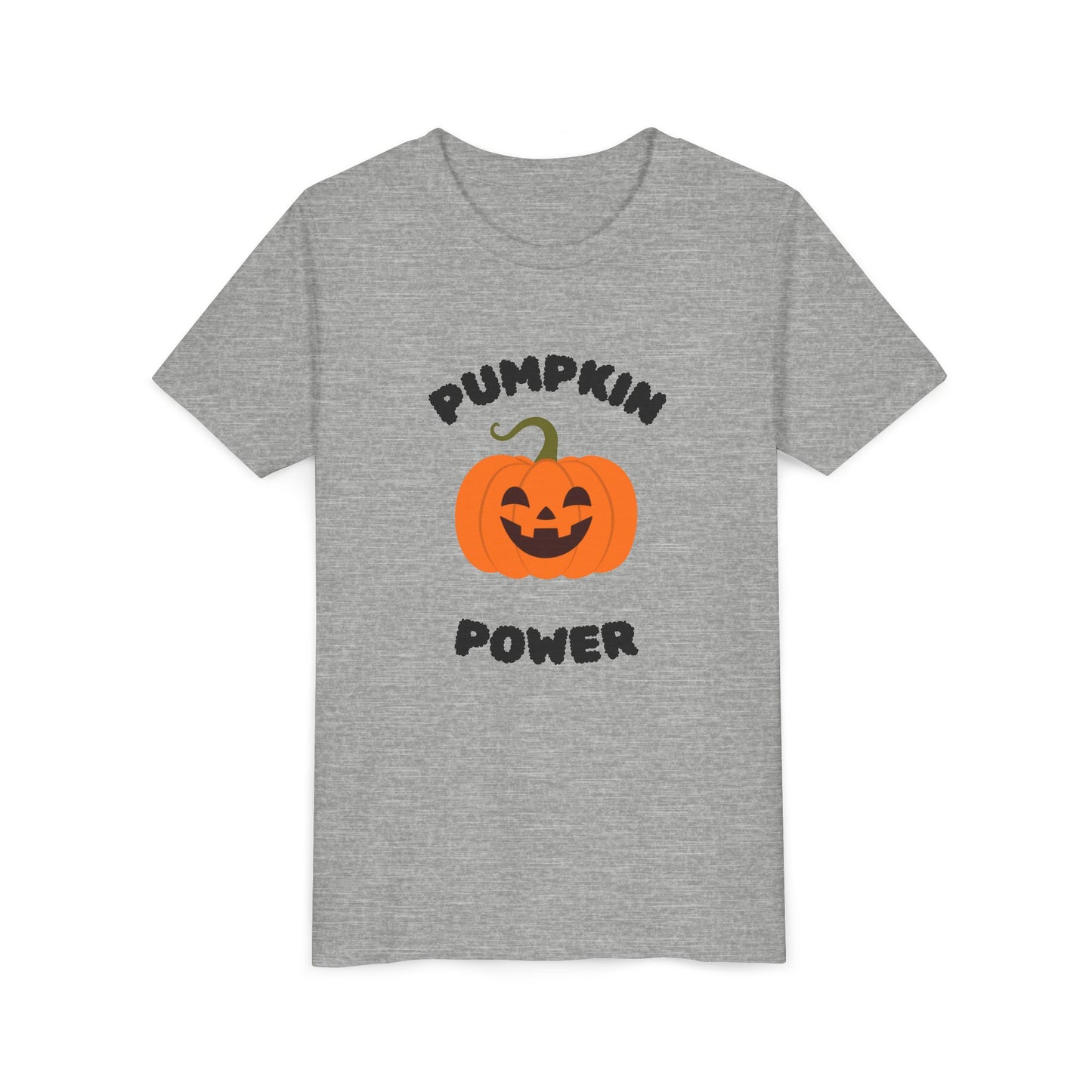 Halloween Youth T-Shirt with Pumpkin Power Design