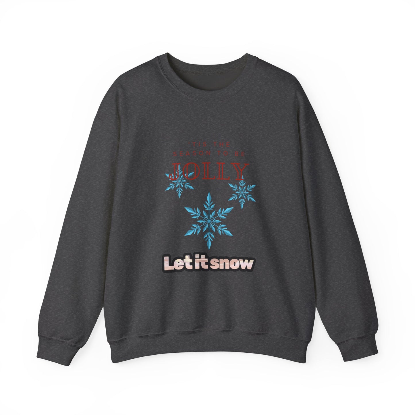 Festive 'Let It Snow' Crewneck Sweatshirt - Cozy Holiday Apparel
