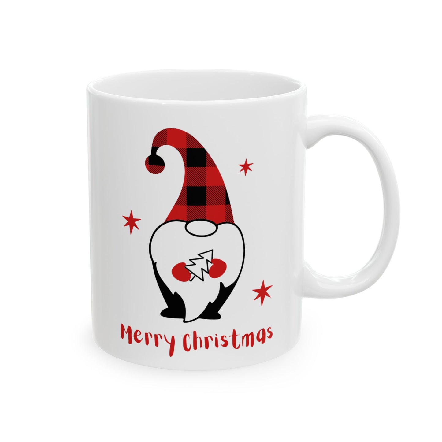 Merry Christmas Gnome Ceramic Mug | Holiday Gift, Coffee Lover