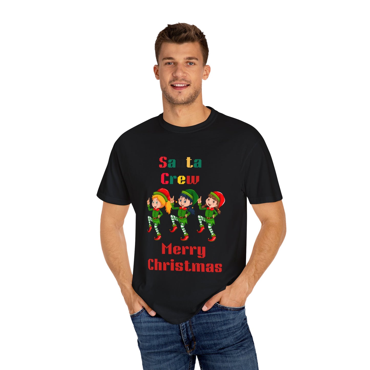 Christmas Elf T-Shirt, Fun Holiday Tee, Santa Crew Shirt, Cute Family Matching Tee, Festive Gift for Kids & Adults