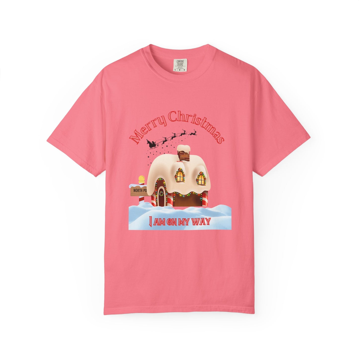Merry Christmas Garment-Dyed T-Shirt | Unisex Holiday Tee, Christmas Gift, Cozy Casual Wear, Festive Apparel