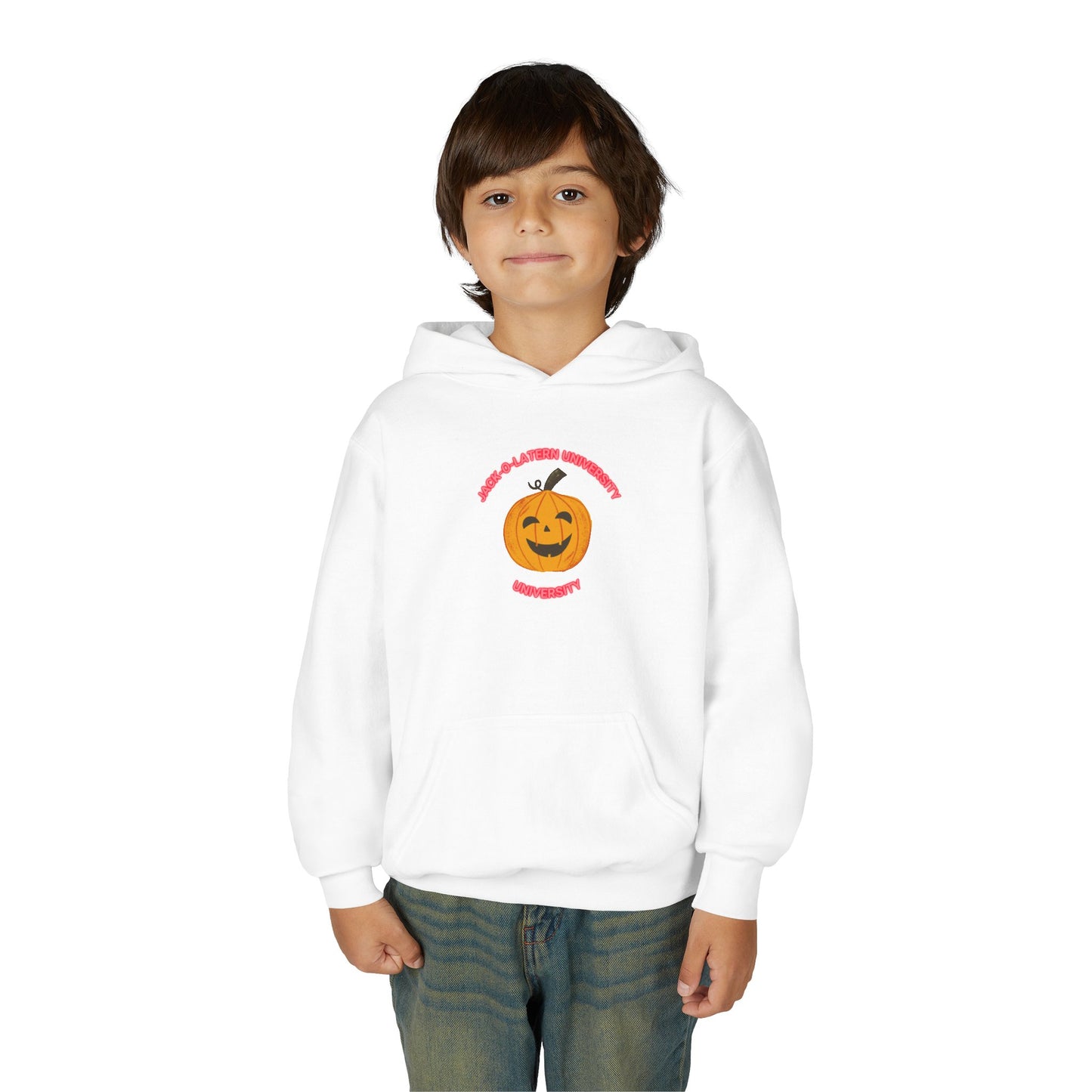 Youth Pumpkin Halloween Hoodie, Cozy Sweatshirt for Kids