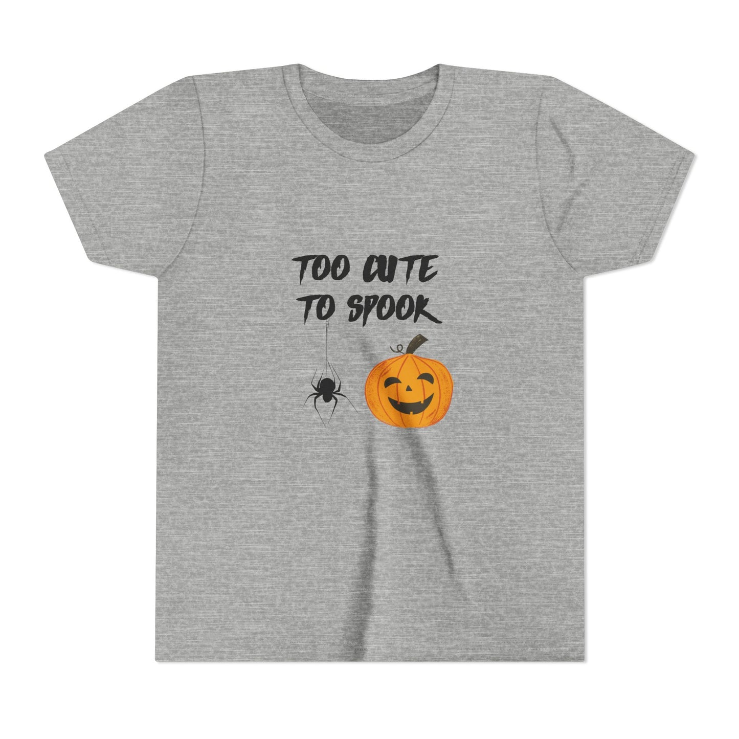 Too Cute to Spook Youth Tee, Halloween Kids Shirt, Adorable Trick or Treat Tee