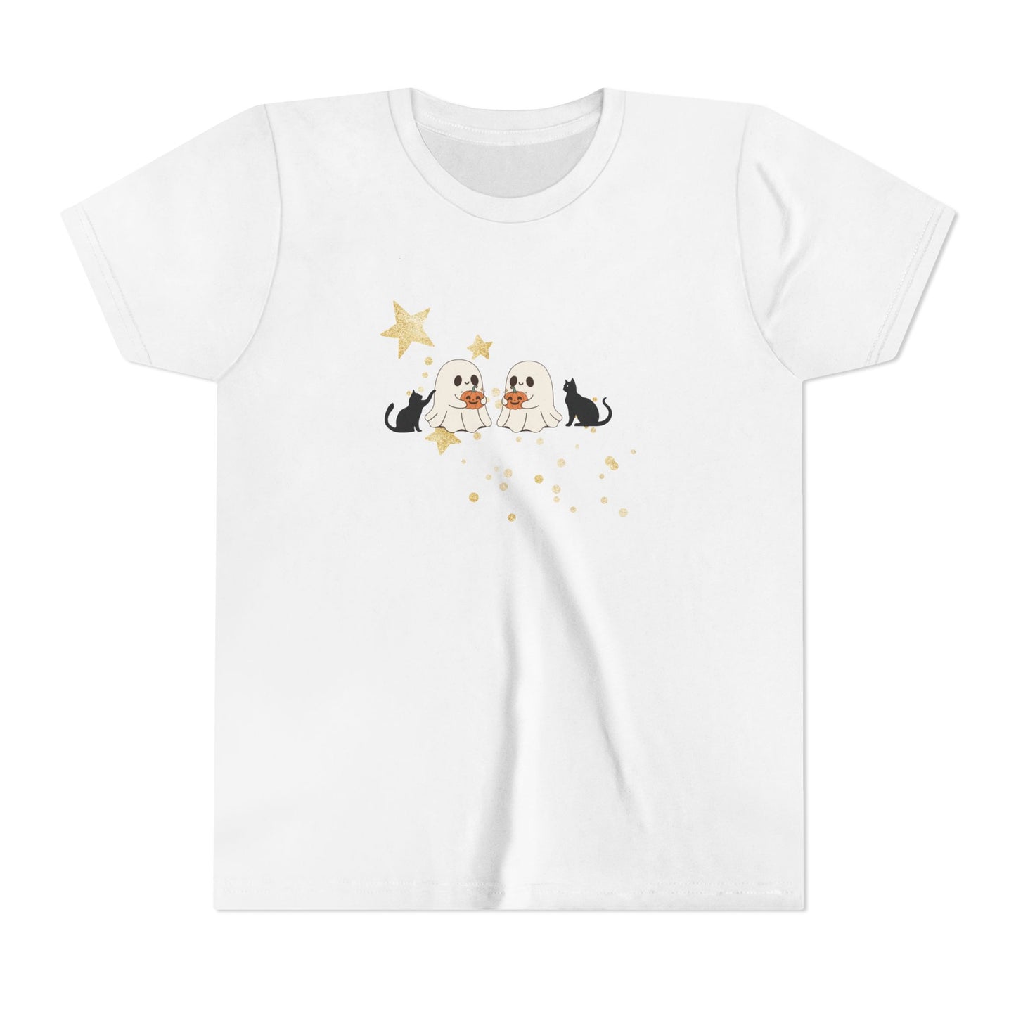 Adorable Cat and Star Youth Tee Perfect for Halloween