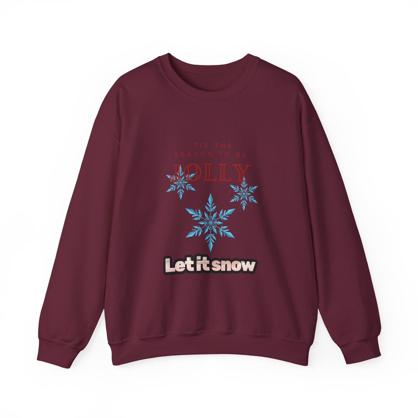Festive 'Let It Snow' Crewneck Sweatshirt - Cozy Holiday Apparel