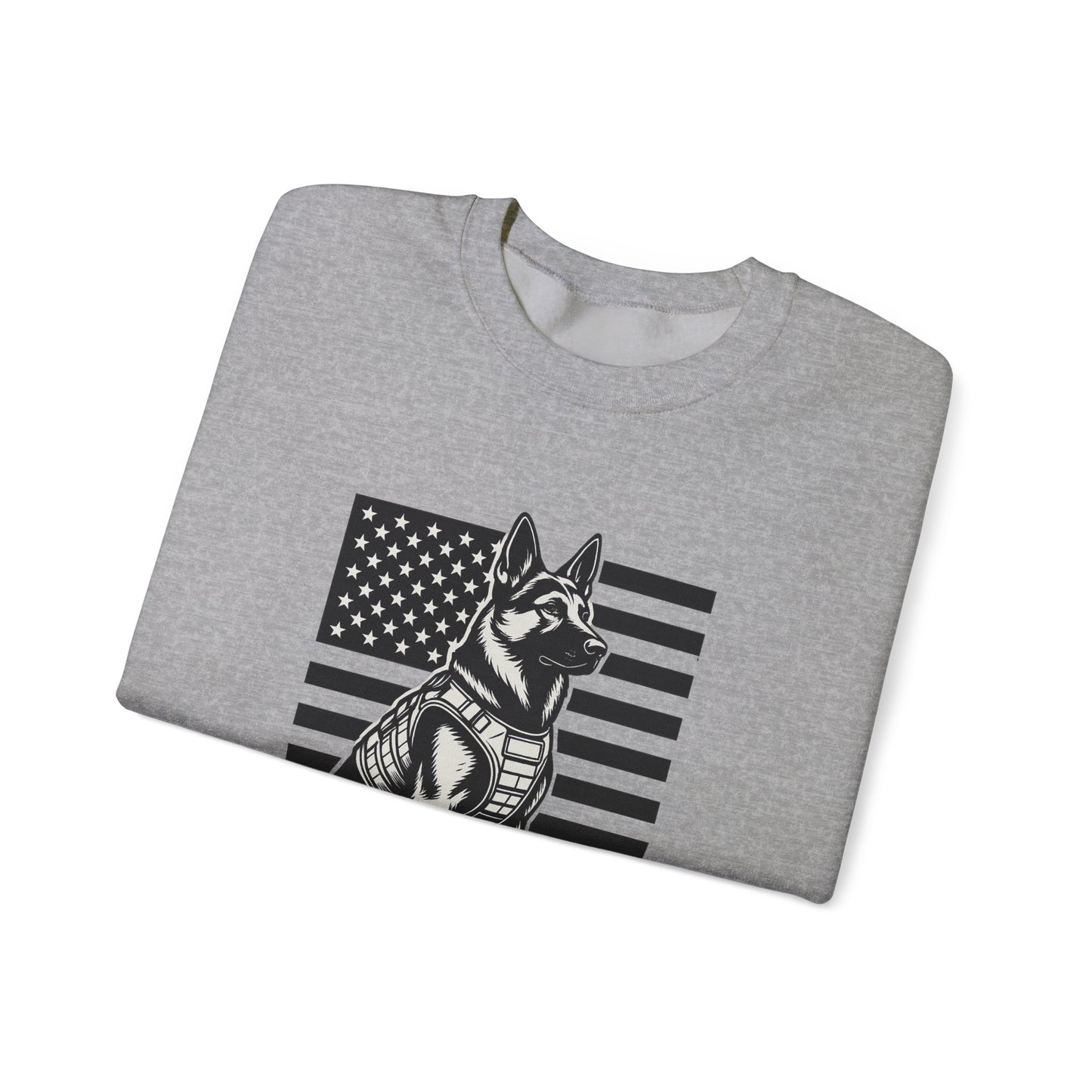 Patriotic Dog Sweatshirt, For God and Country Crewneck, Military Support Apparel, Veteran Gift, USA Flag Sweater