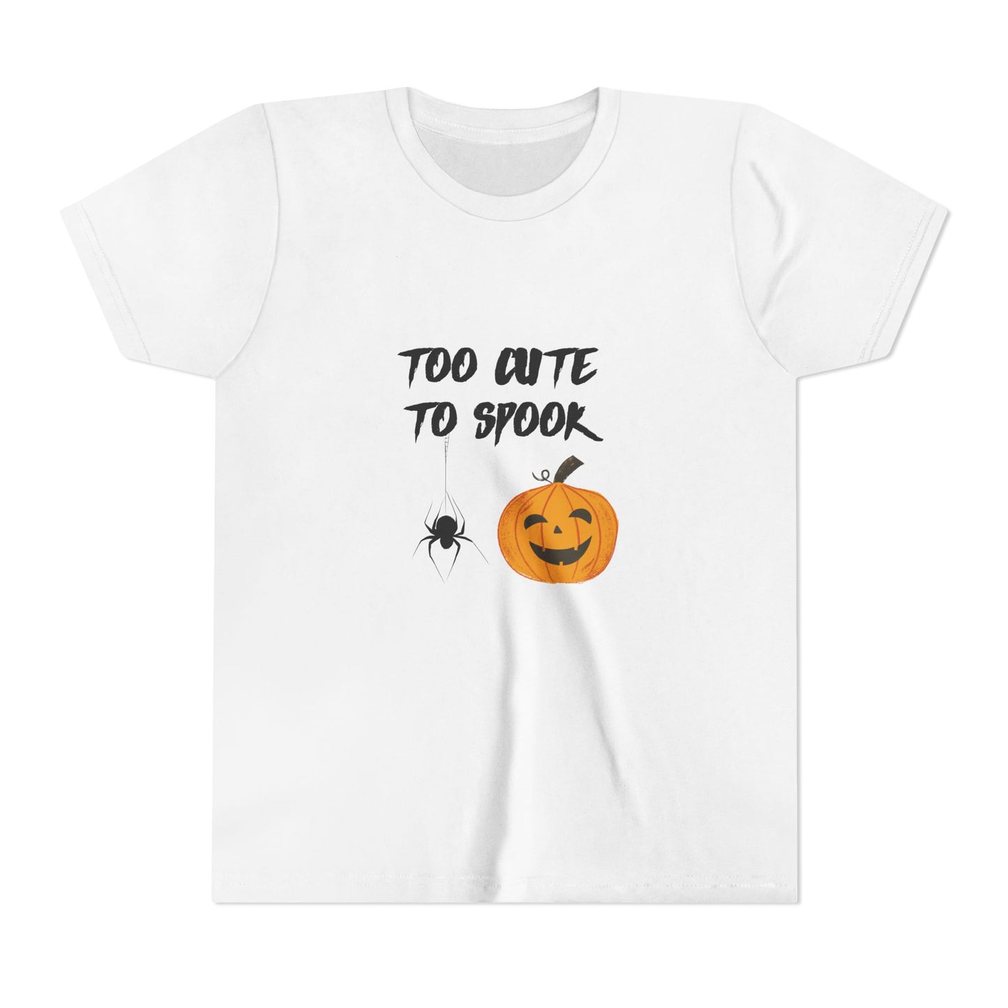 Too Cute to Spook Youth Tee, Halloween Kids Shirt, Adorable Trick or Treat Tee