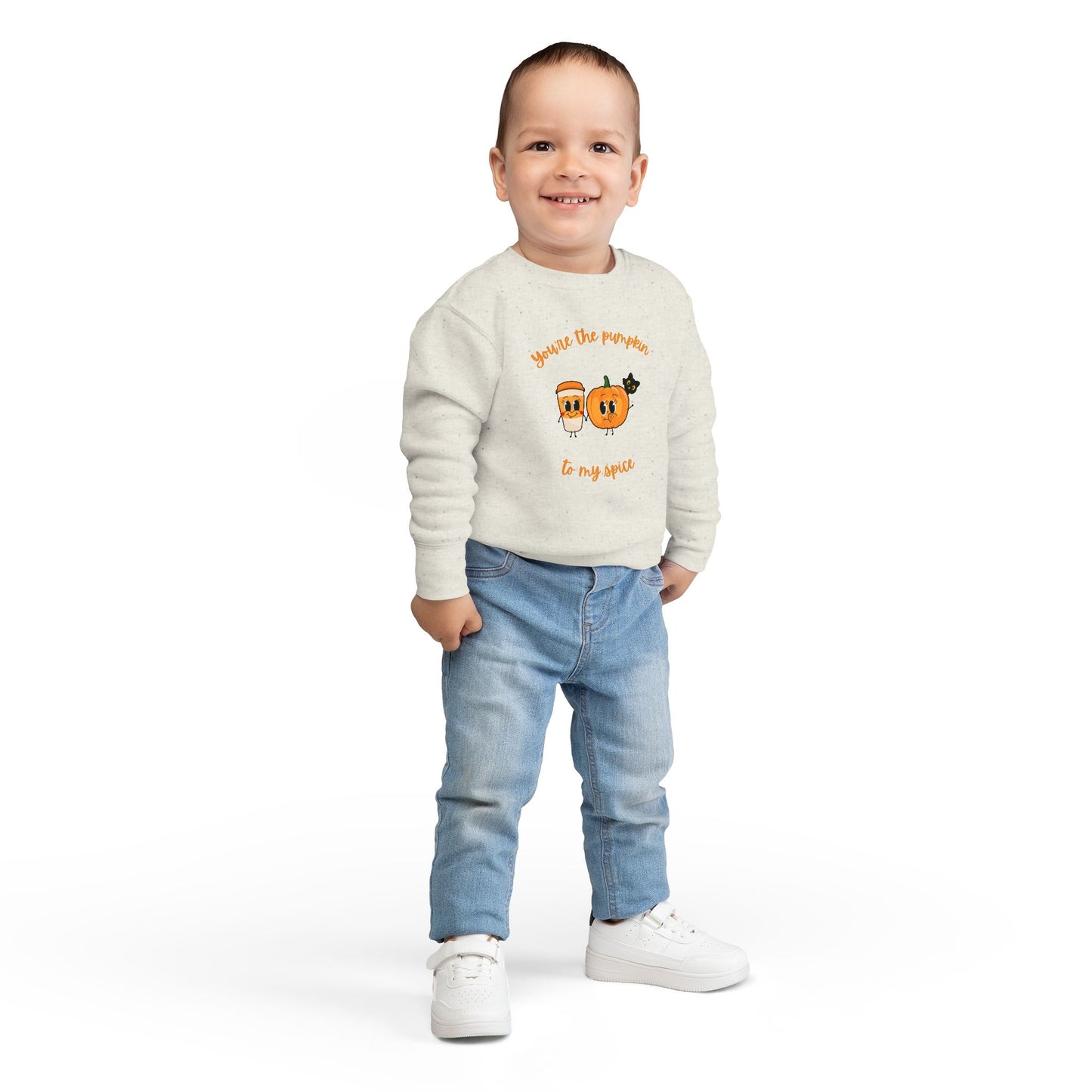 Adorable Pumpkin-Themed Toddler Sweatshirt, Cute Fall Apparel, Halloween Gift, Autumn Outfit, Toddler Clothing