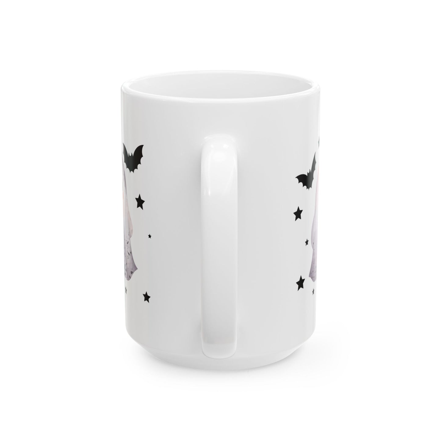 Spooky Halloween Ceramic Mug, Ghost Design, 11oz 15oz