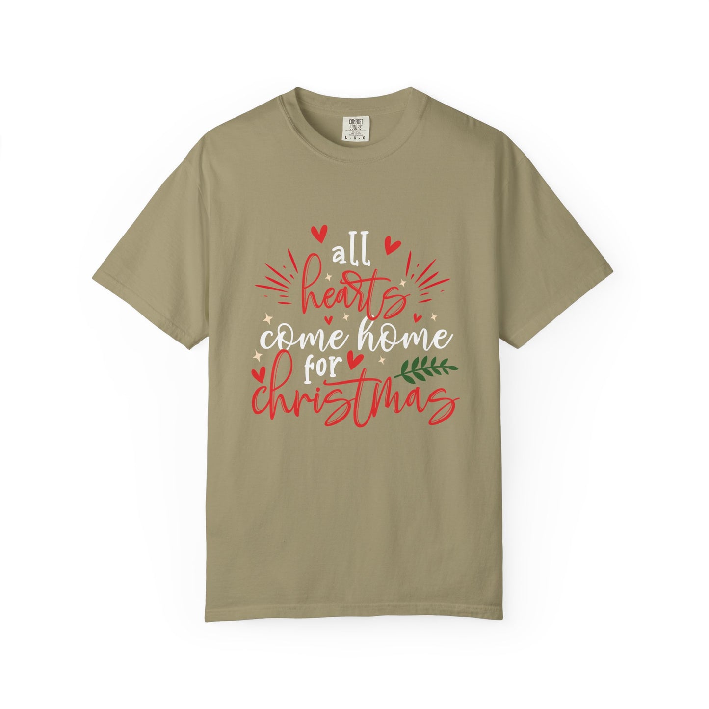Unisex Christmas Garment-Dyed T-shirt expressing a wish to be home for the holiday