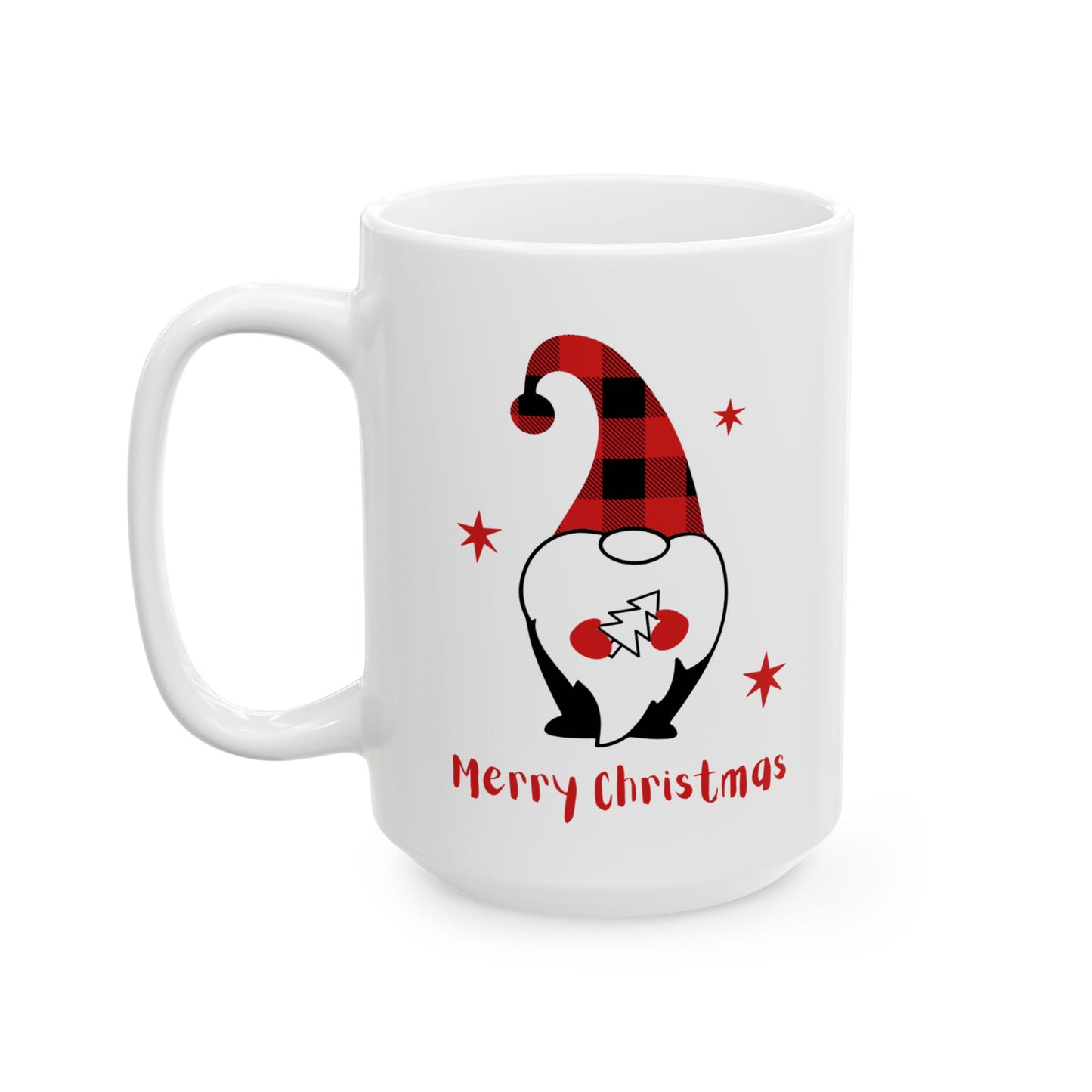 Merry Christmas Gnome Ceramic Mug | Holiday Gift, Coffee Lover
