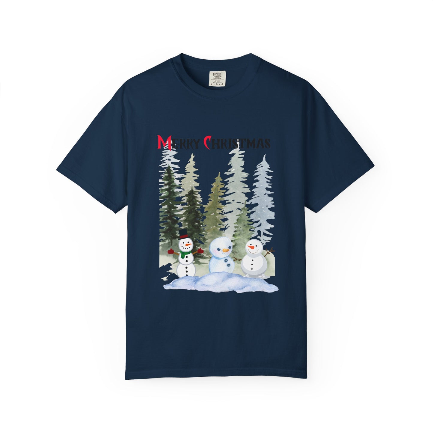 Playful snowmen Unisex Garment-Dyed T-shirt to celebrate the Christmas season