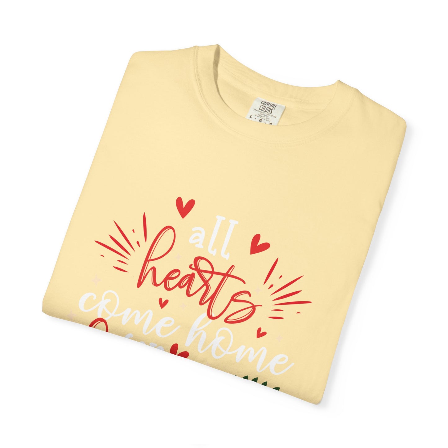 Unisex Christmas Garment-Dyed T-shirt expressing a wish to be home for the holiday