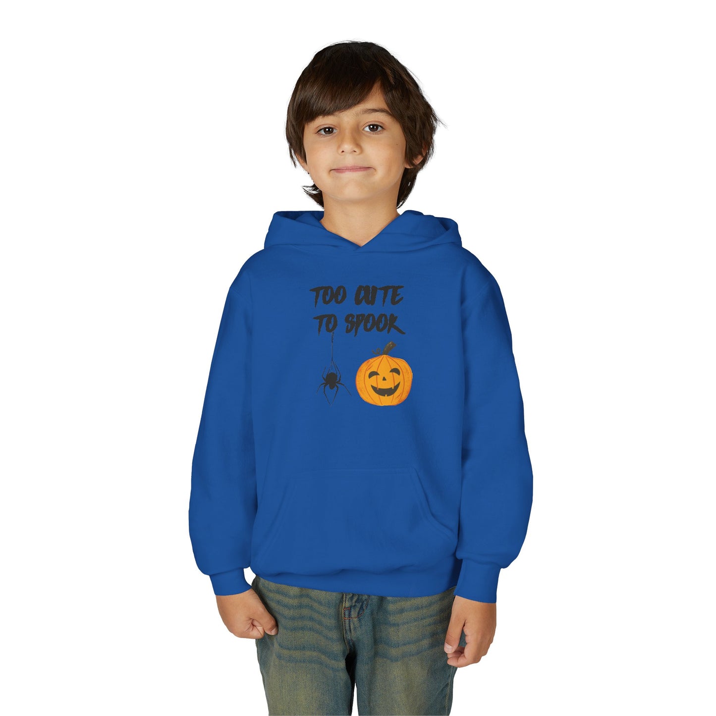 Youth Halloween Hoodie - Too Cute to Spook, Fall Apparel, Kids Sweatshirt, Autumn Fashion, Trick or Treat Gear