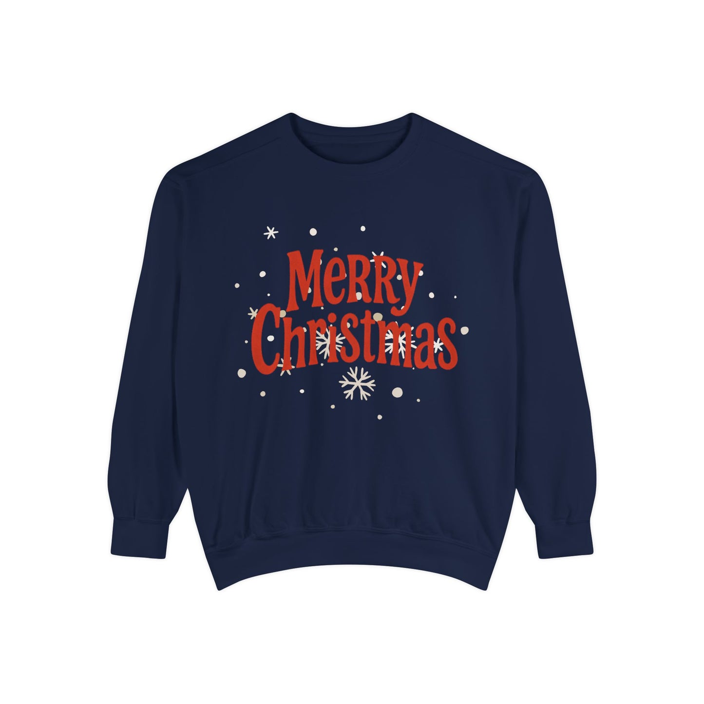 Merry Christmas Unisex Garment-Dyed Sweatshirt