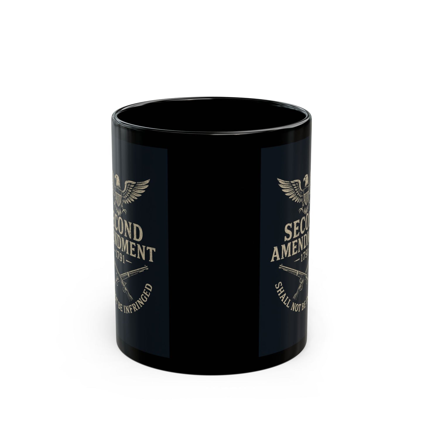 Second Amendment Black Coffee Mug - 11oz & 15oz, Gun Rights Gift, Political Supporter Cup, Patriotic Drinkware, Freedom Lover's Mug