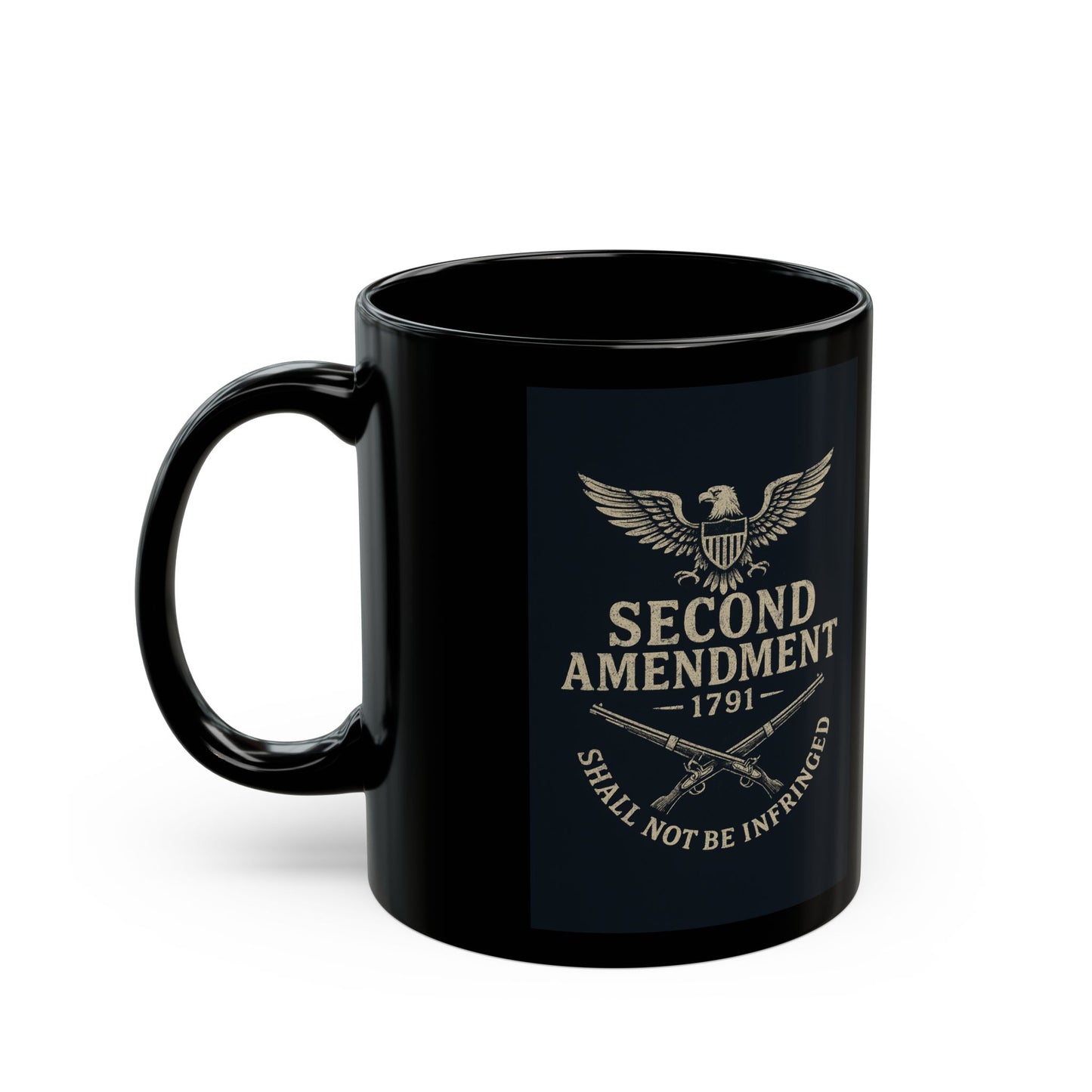 Second Amendment Black Coffee Mug - 11oz & 15oz, Gun Rights Gift, Political Supporter Cup, Patriotic Drinkware, Freedom Lover's Mug