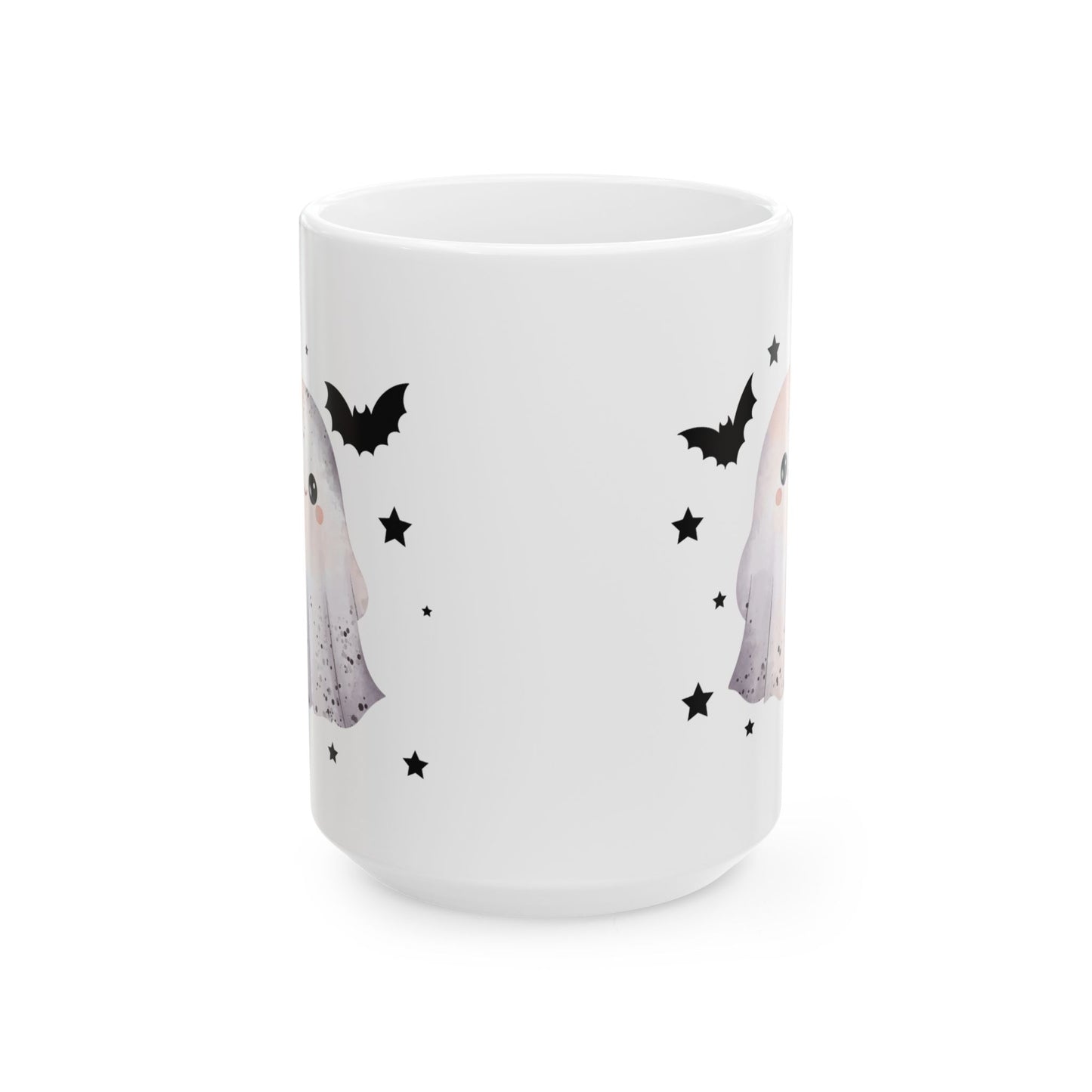 Spooky Halloween Ceramic Mug, Ghost Design, 11oz 15oz