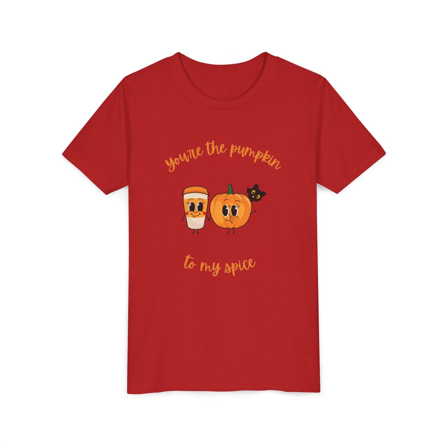 Cute Pumpkin Spice Youth Tee, Halloween T-Shirt