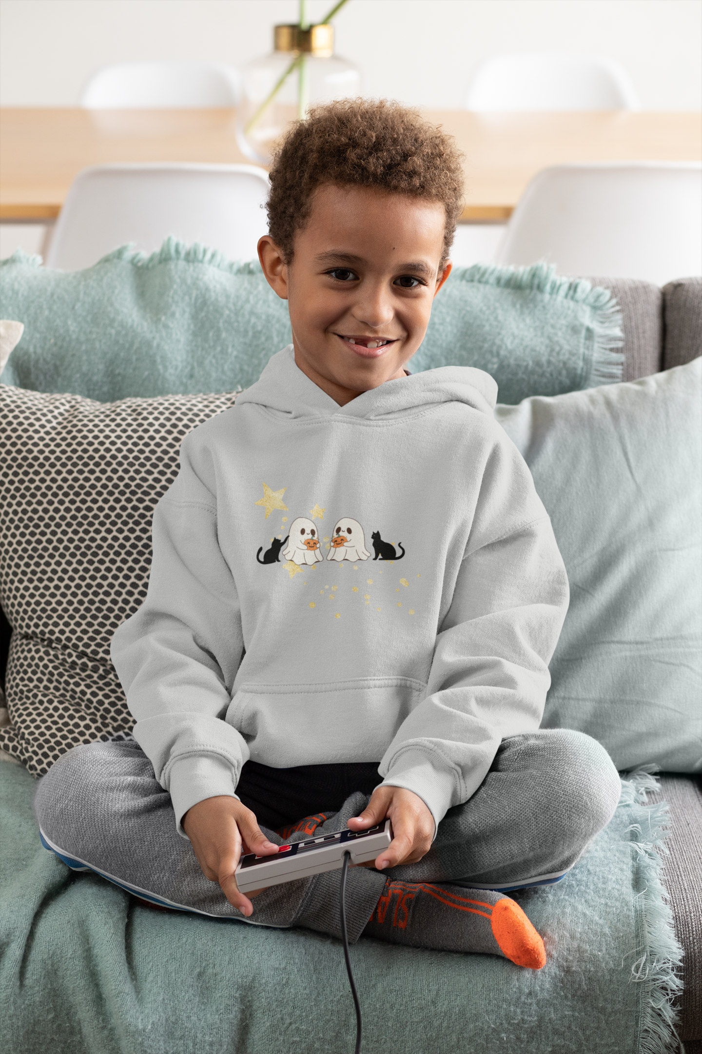 Adorable Youth Hooded Sweatshirt for Halloween and the fall season