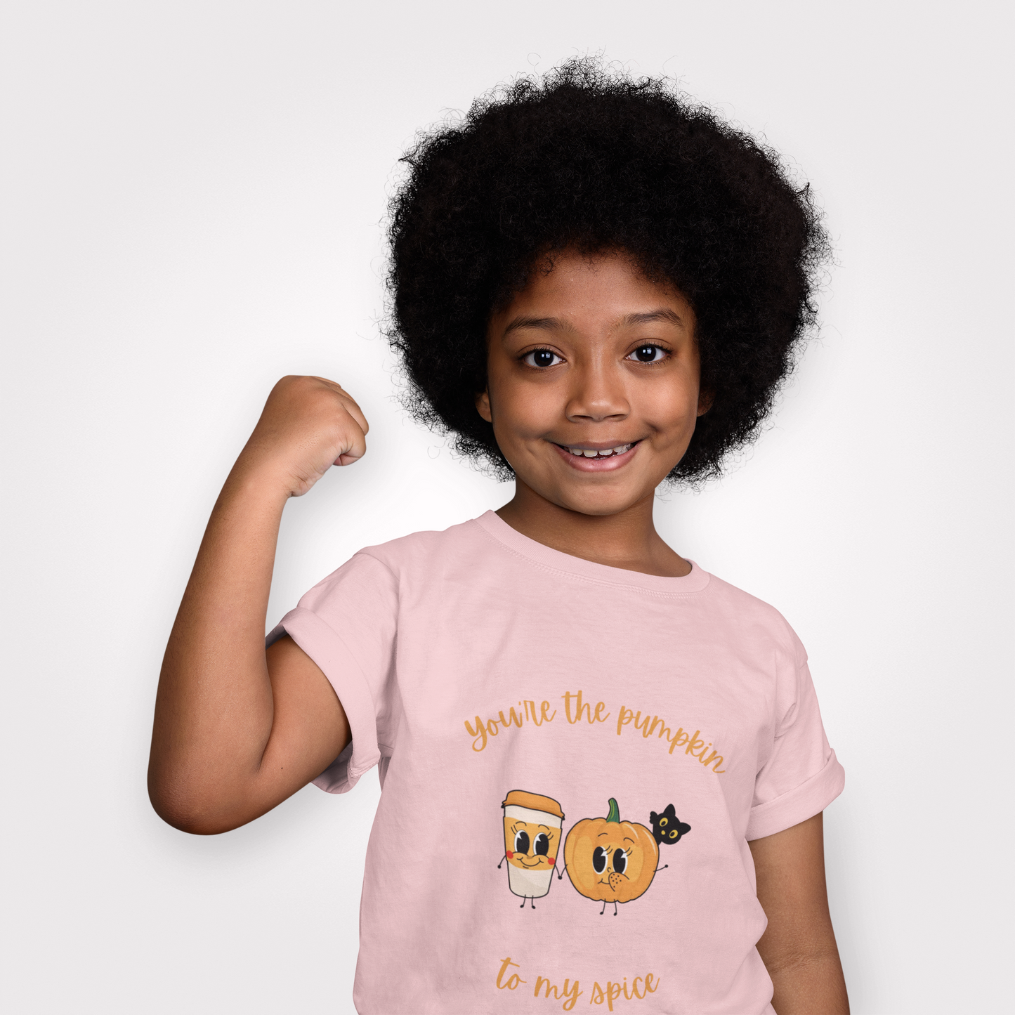 Cute Pumpkin Spice Youth Tee, Halloween T-Shirt