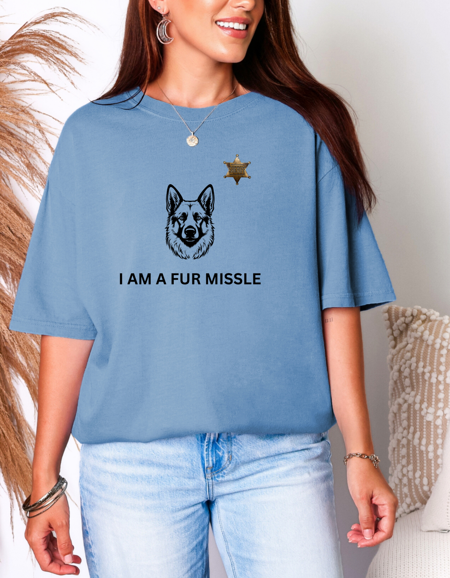 K9 Fur Missile Unisex T-shirt - Don't Get in the Way Design