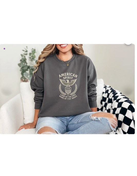 American Spirit Unisex Sweatshirt | Cozy Crewneck for Everyday Wear | Great for Gifting, Casual Outfits, Holidays, and Celebrations