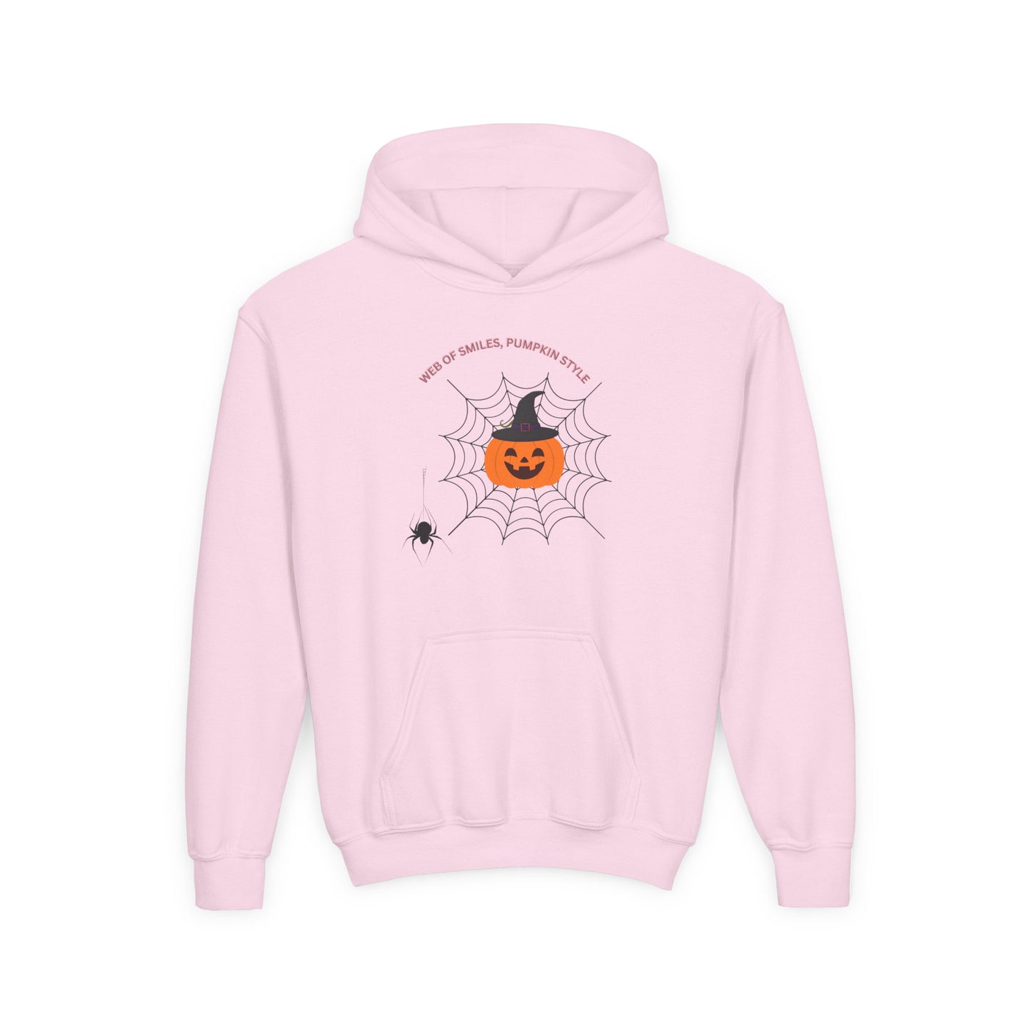 Youth Halloween Pumpkin Hoodie, Fun Fall Apparel, Kid's Cozy Sweatshirt for Halloween, Pumpkin Spice Theme, Spooky Season Must-Have
