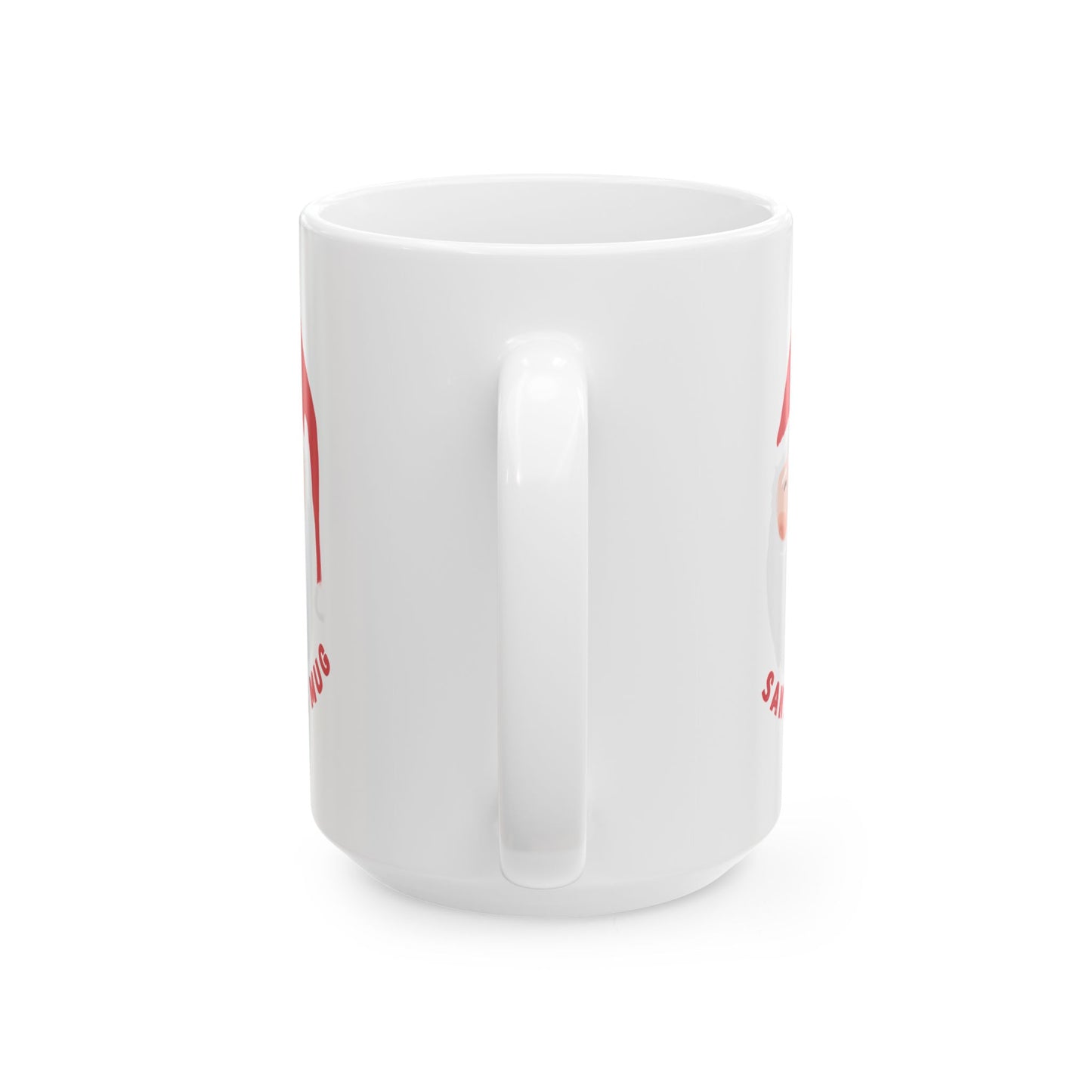 Whimsical Santa Ceramic Mug, Christmas Coffee Cup, Funny Holiday Gift, Festive Drinkware, Unique Santa Claus Mug