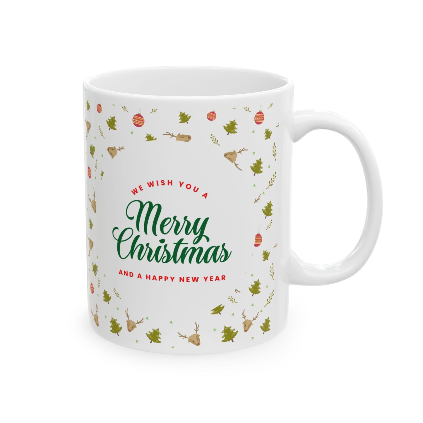 Festive Christmas Mug, Holiday Coffee Cup